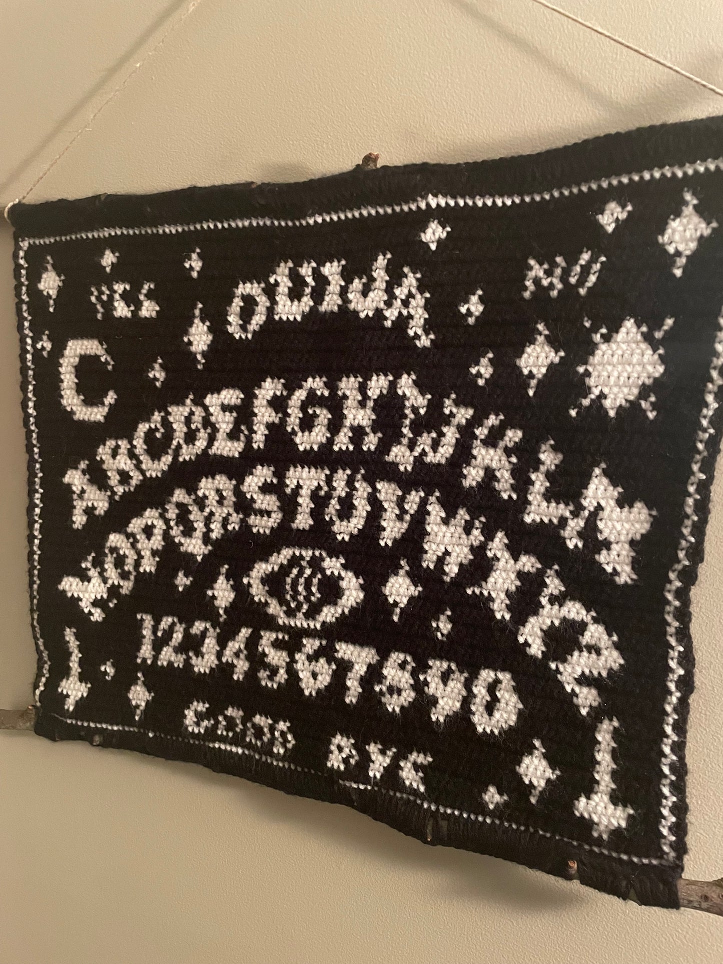 Crochet Ouija Board Hanging Tapestry