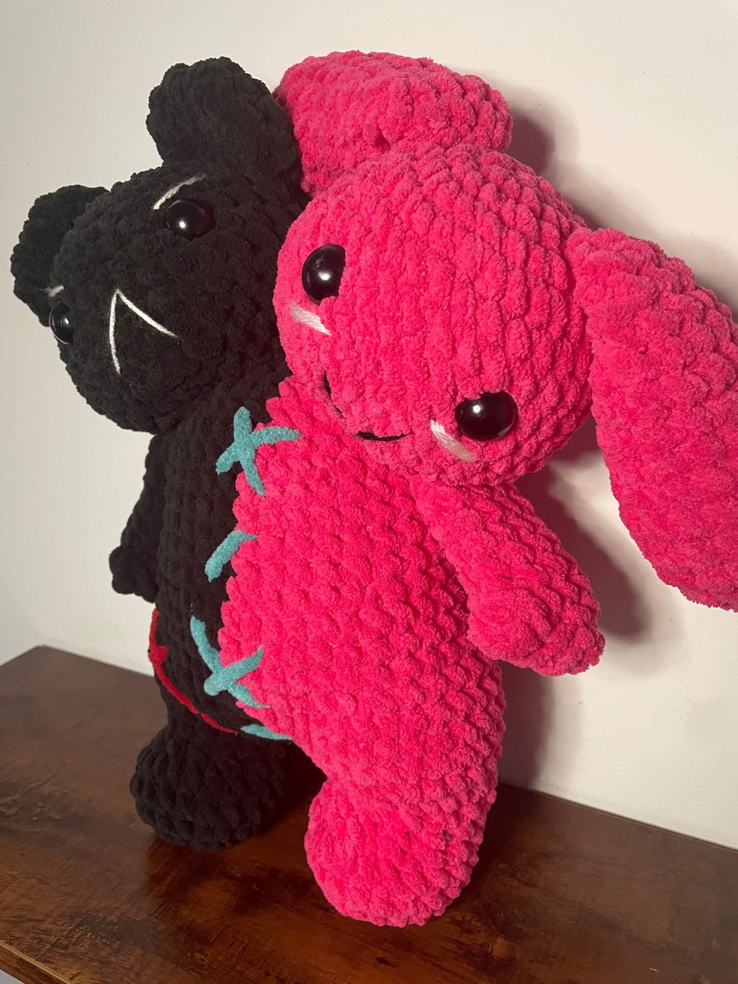 The Conjoined Twins Bunny and Bear Crochet Plush