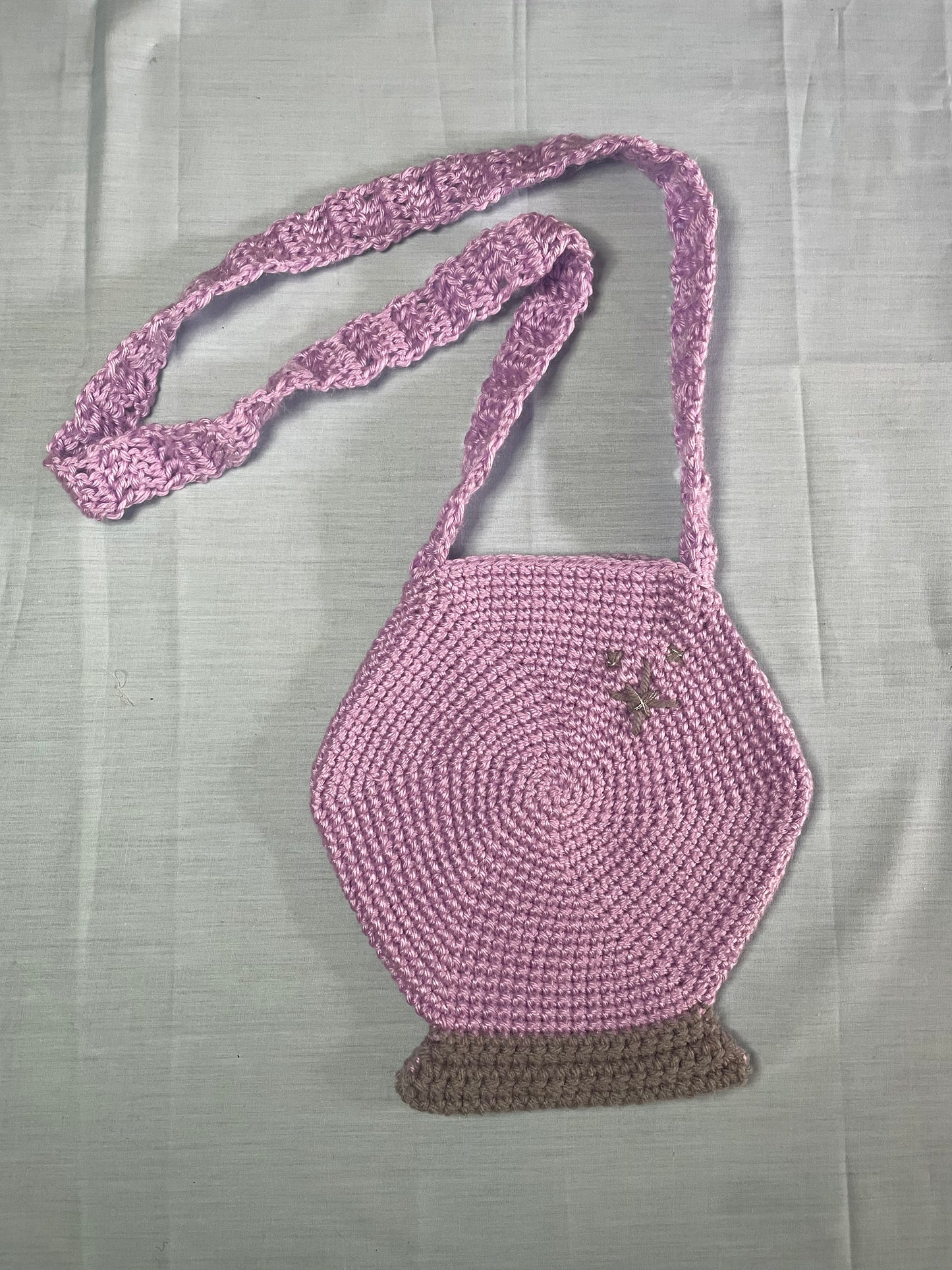 Crochet Crystal Ball Crossbody Bag