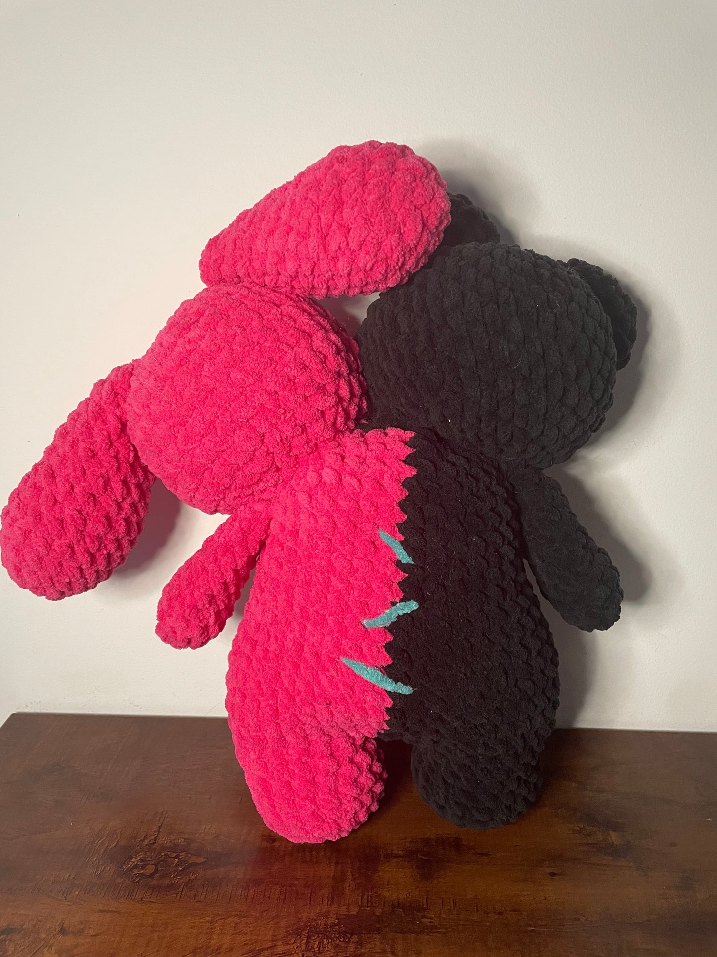 The Conjoined Twins Bunny and Bear Crochet Plush