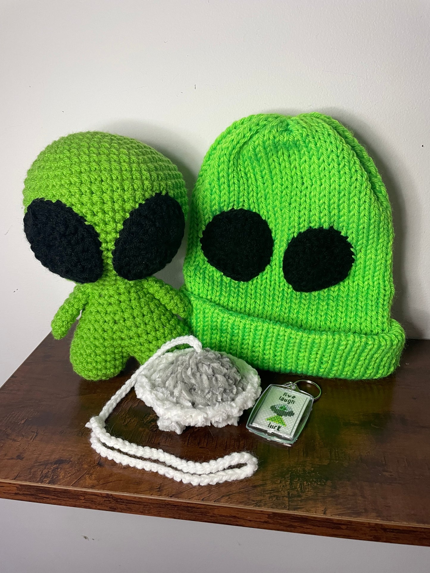 Crochet and Cross Stitch Alien Gift Set