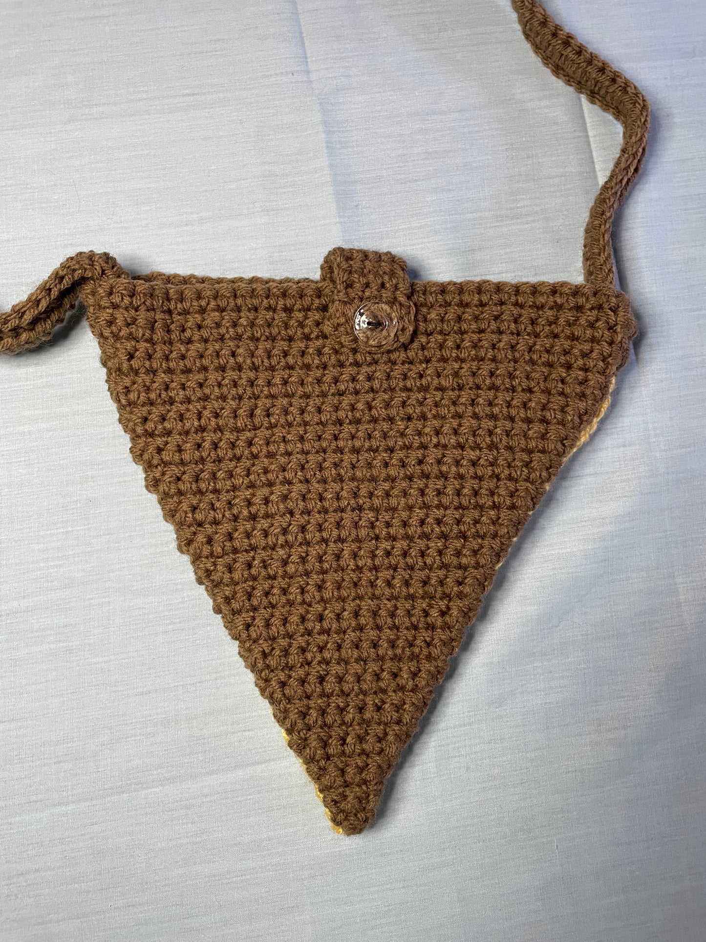 Crochet Pizza Crossbody Bag