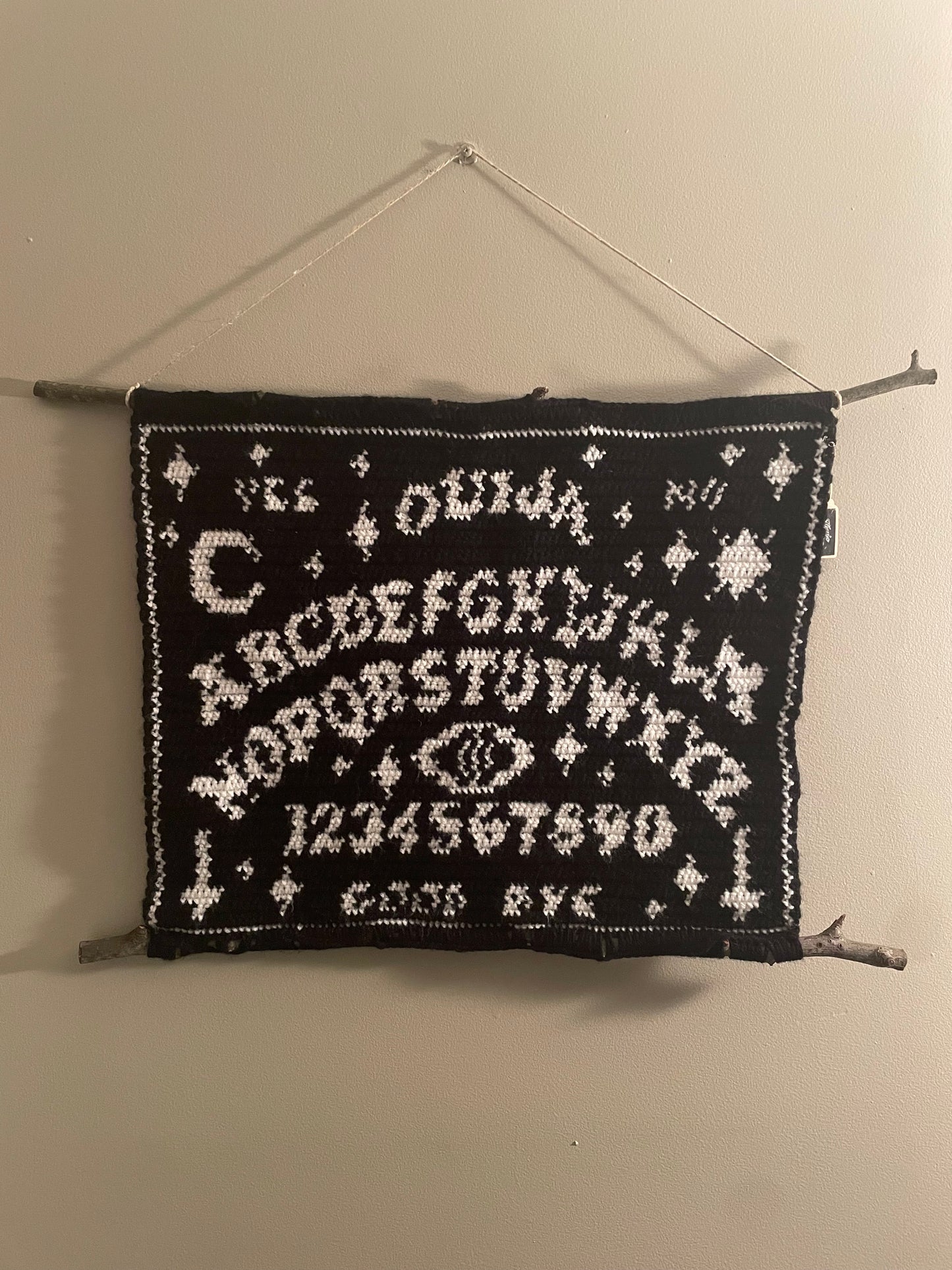 Crochet Ouija Board Hanging Tapestry