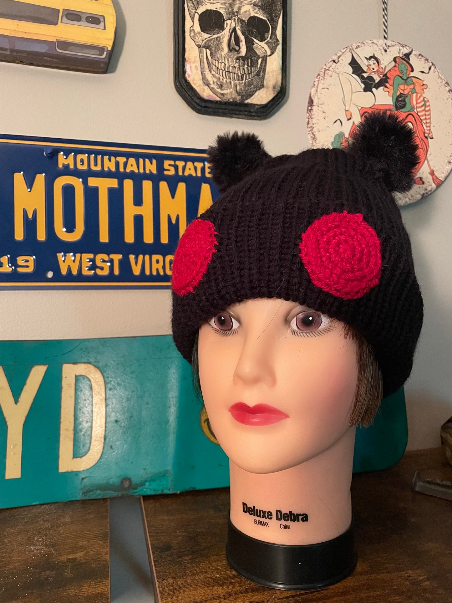 Handmade Mothman Beanie