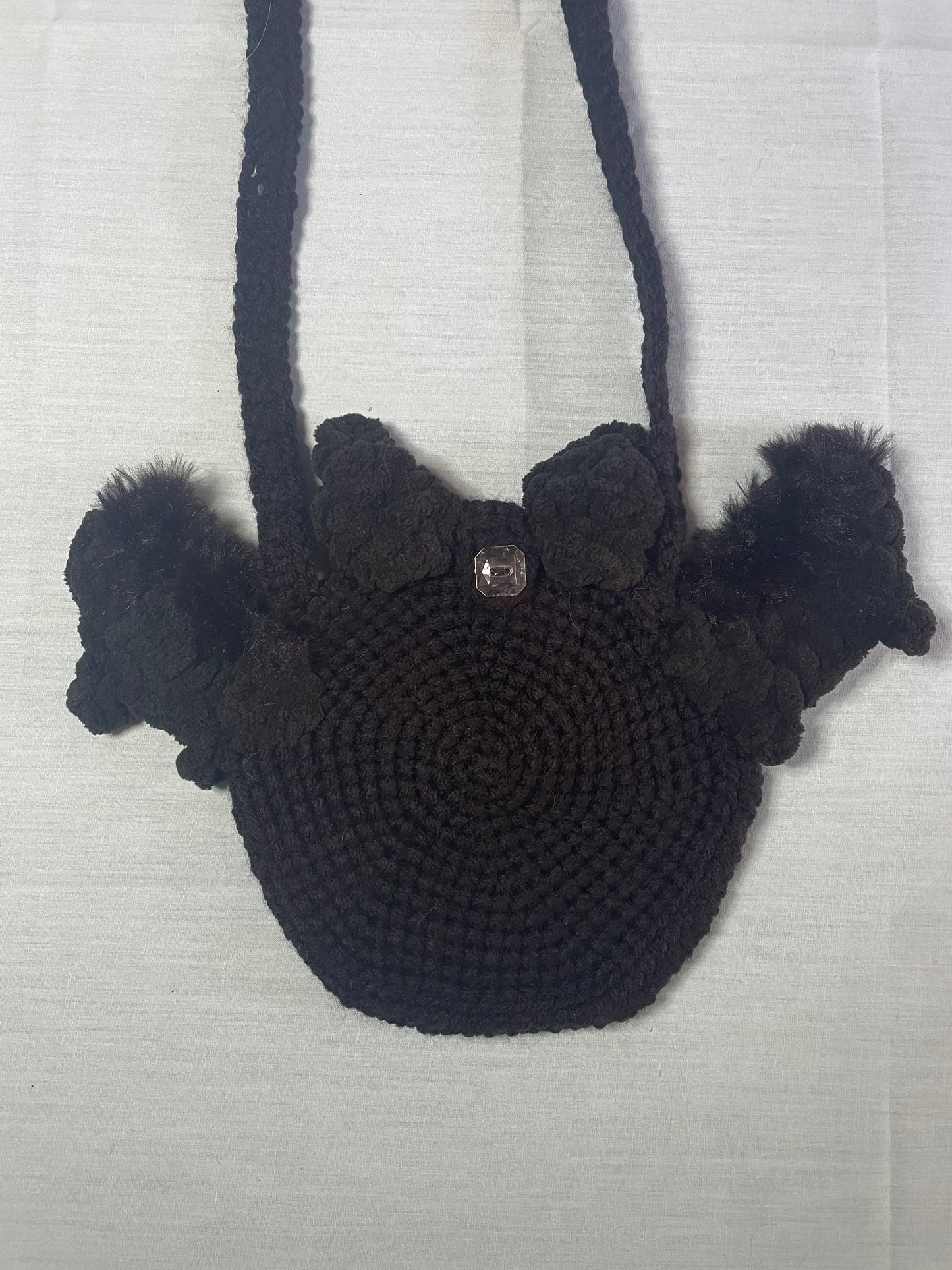Crochet Mini Mothman Crossbody Bag