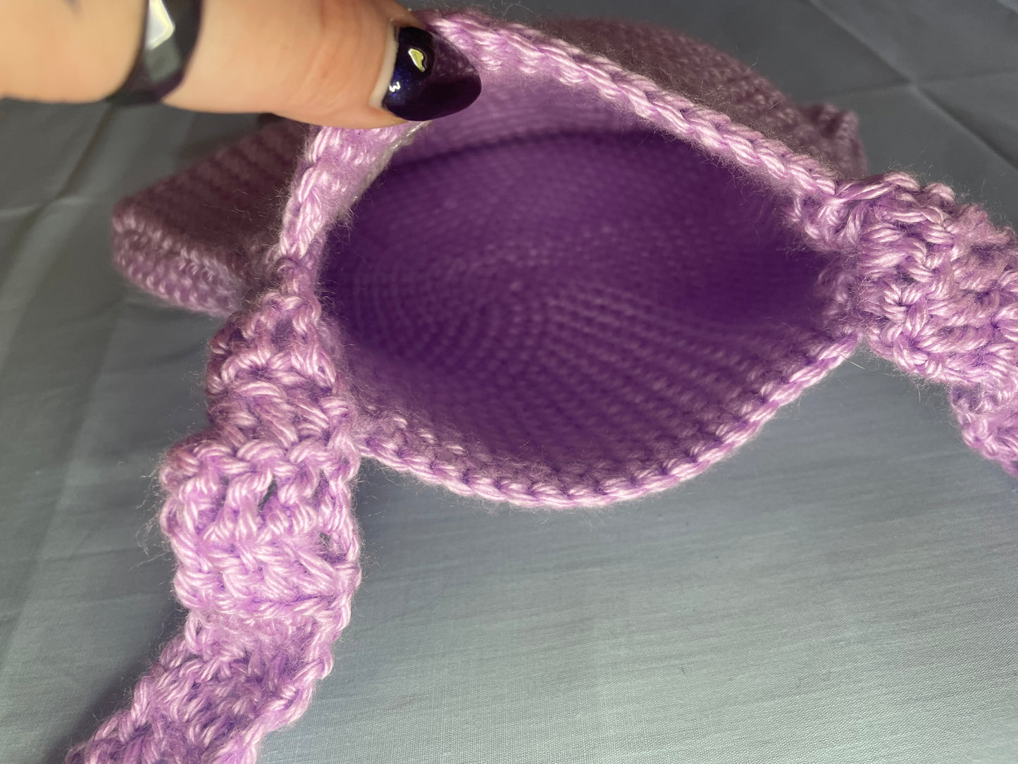 Crochet Crystal Ball Crossbody Bag