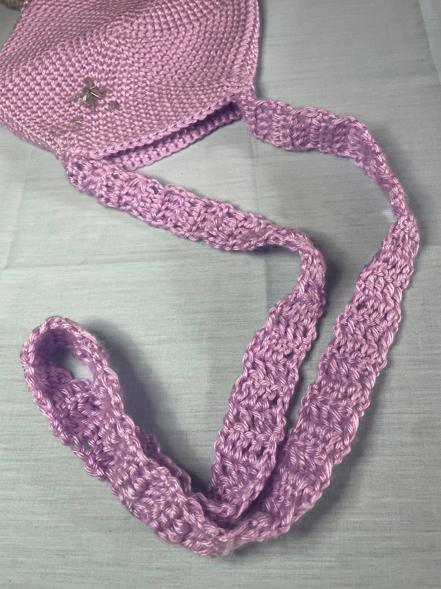 Crochet Crystal Ball Crossbody Bag