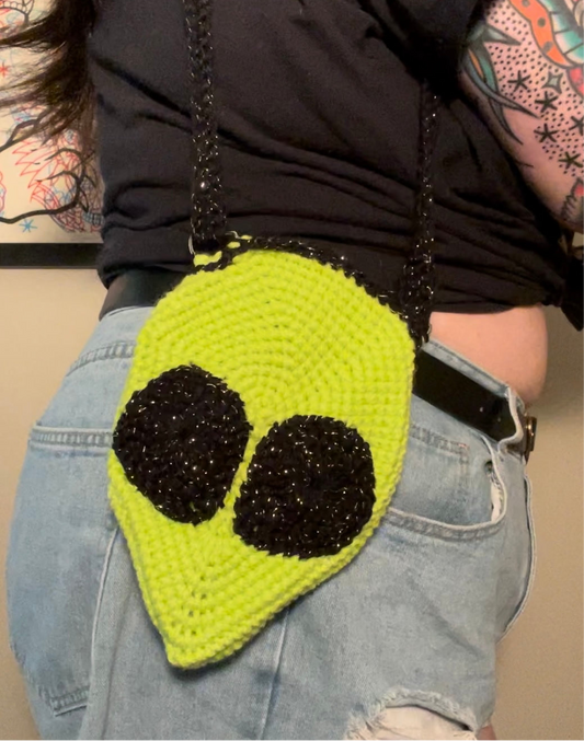 Crochet Alien Head Bag
