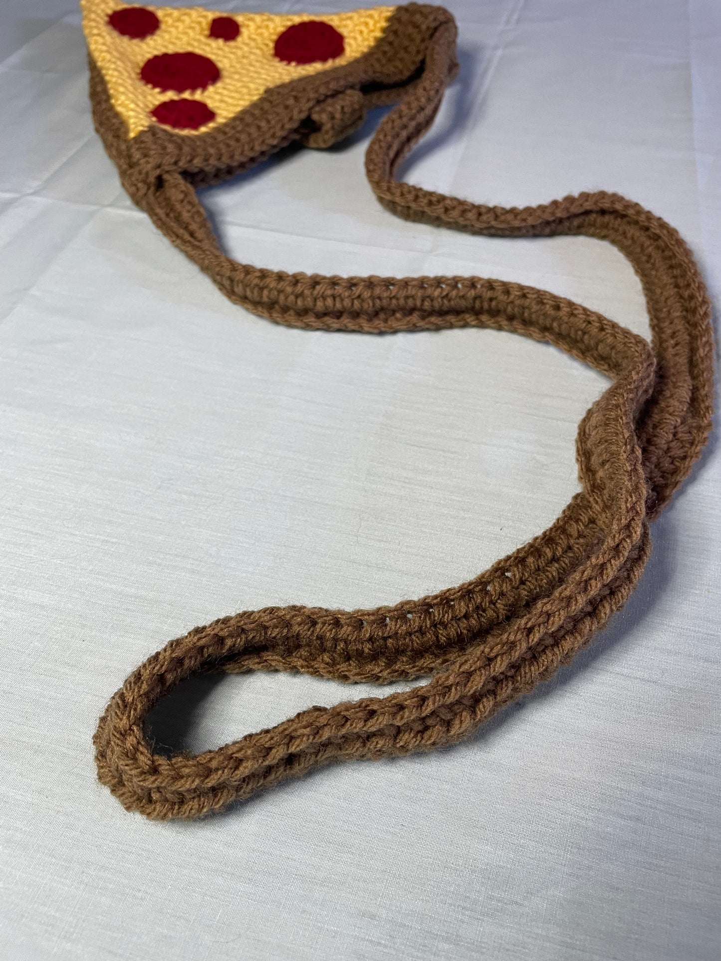 Crochet Pizza Crossbody Bag