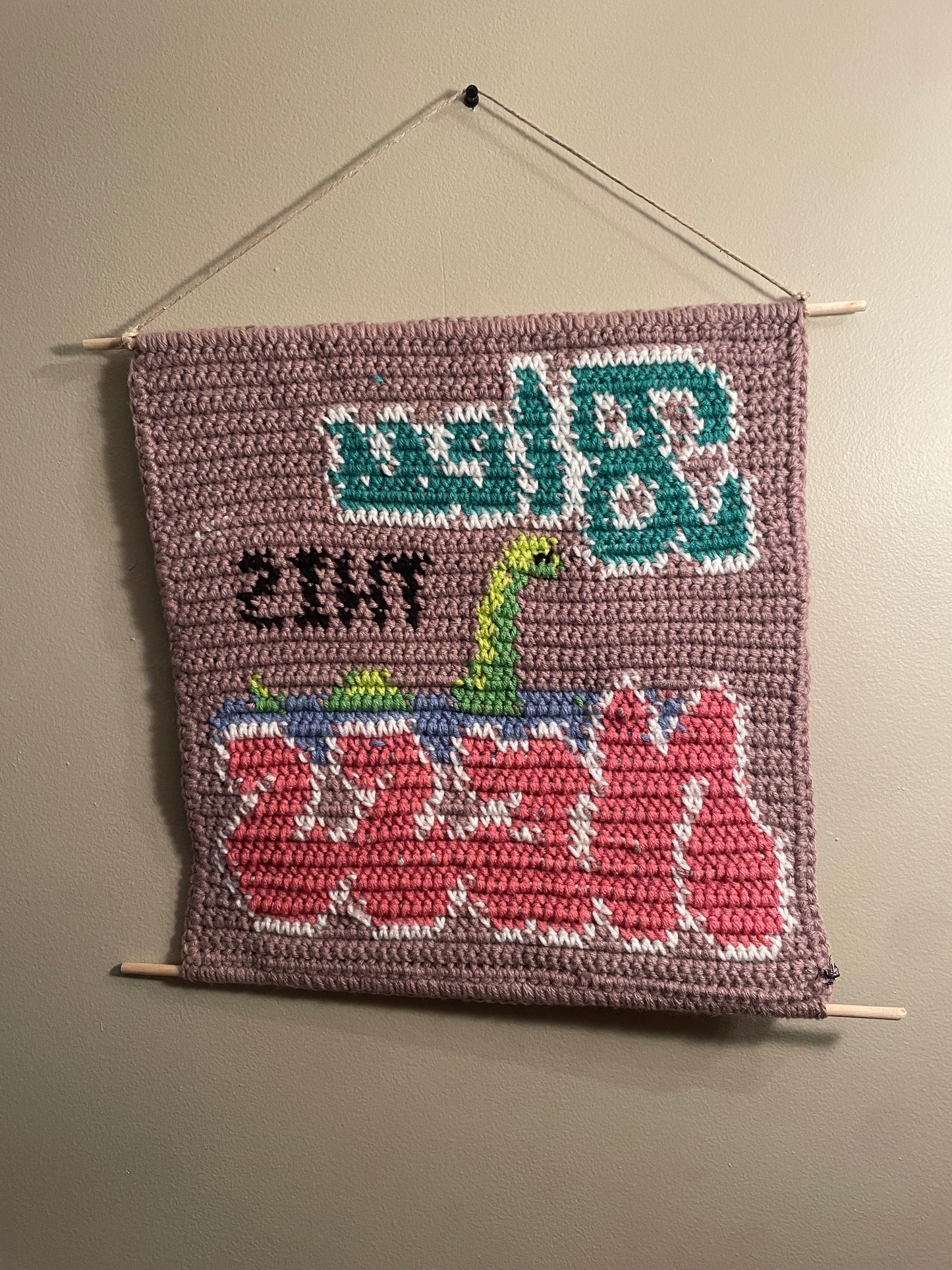 Crochet Bless This Ness Hanging Tapestry