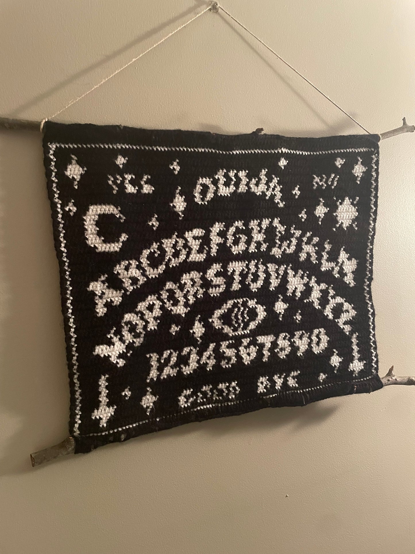 Crochet Ouija Board Hanging Tapestry