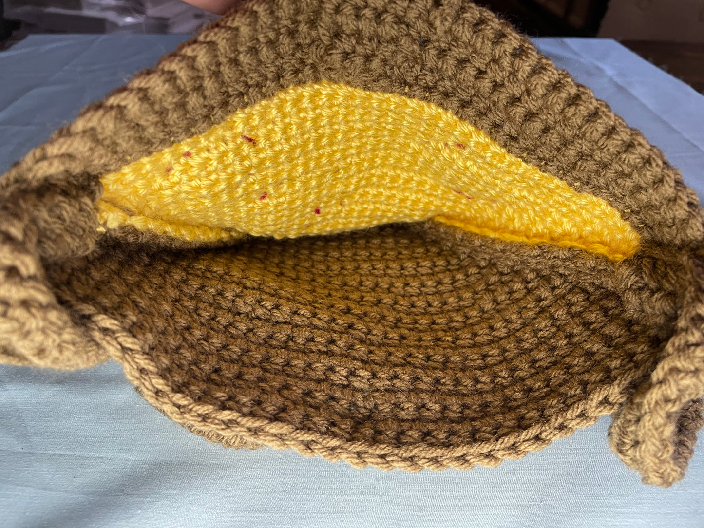 Crochet Pizza Crossbody Bag