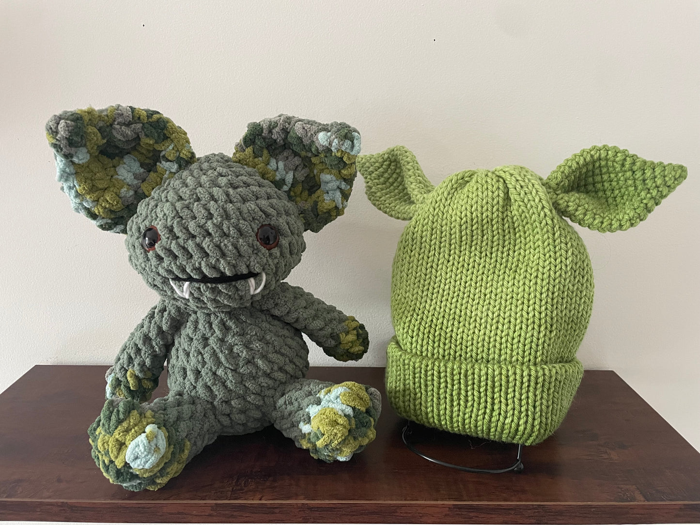 Crochet Goblin Plush and Hat Set
