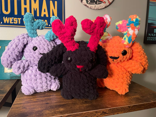 Crochet Chubby Jackalope - Assorted Colors