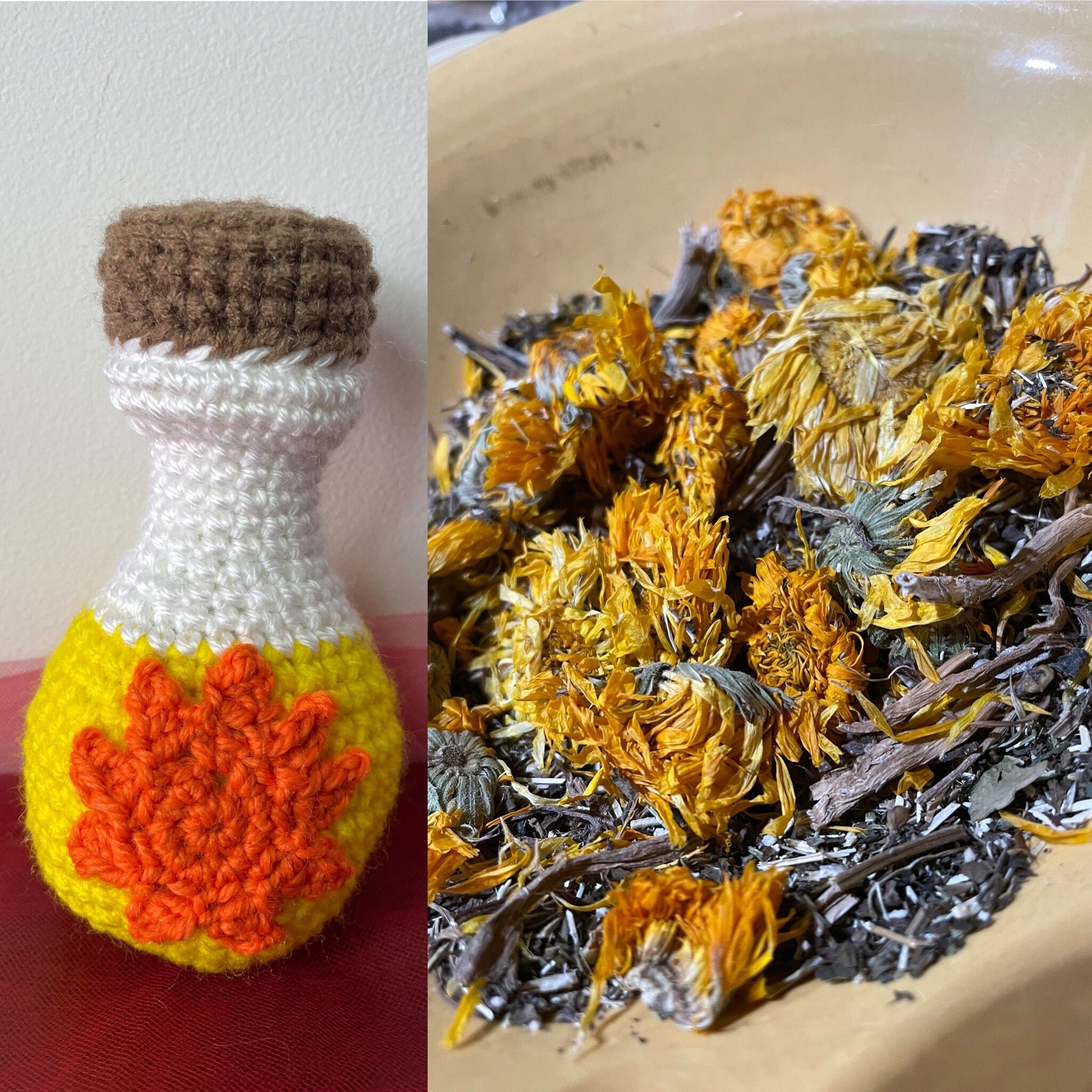 Herbal Magic Crochet Potion Bottles - Choose from 7 Different Potions