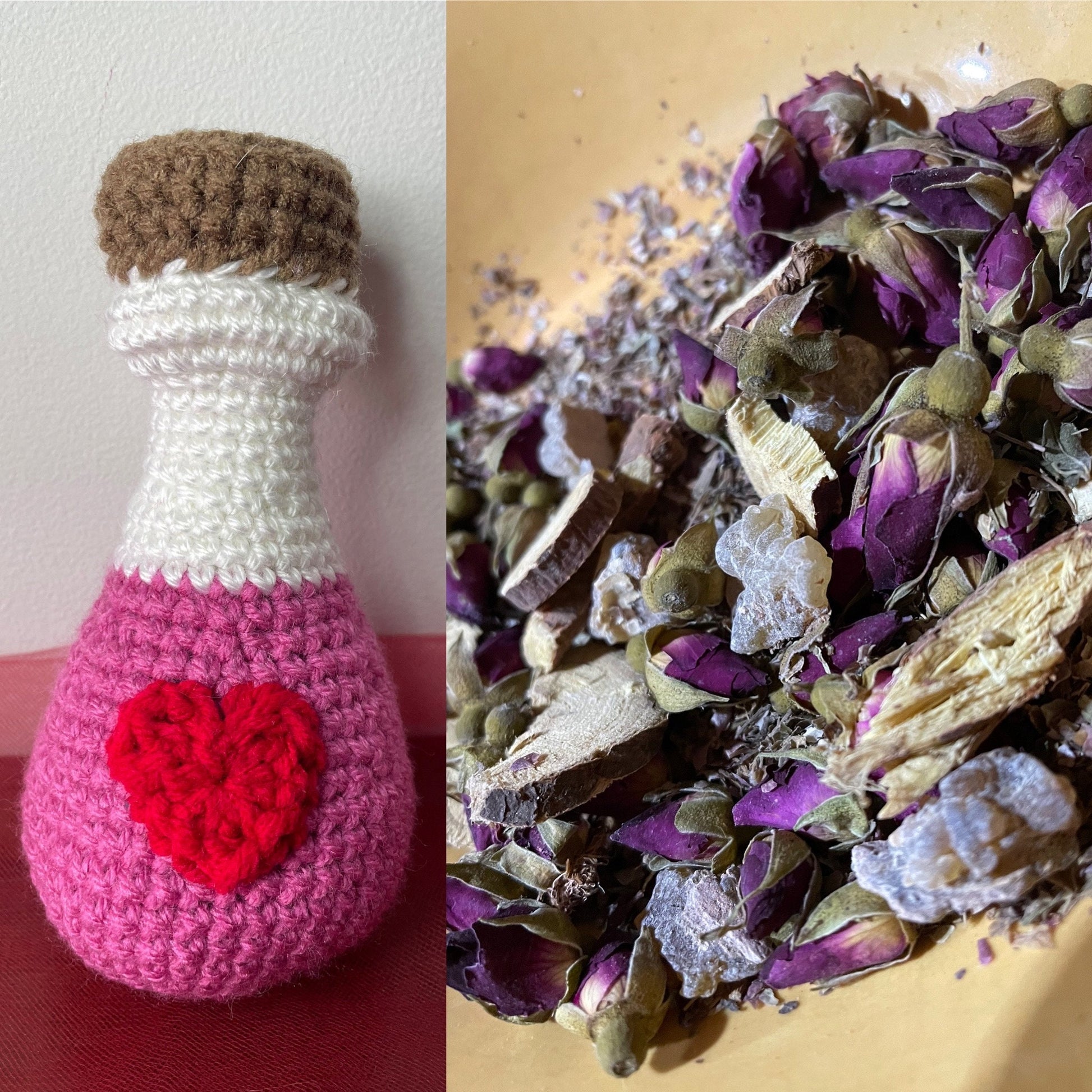 Herbal Magic Crochet Potion Bottles - Choose from 7 Different Potions