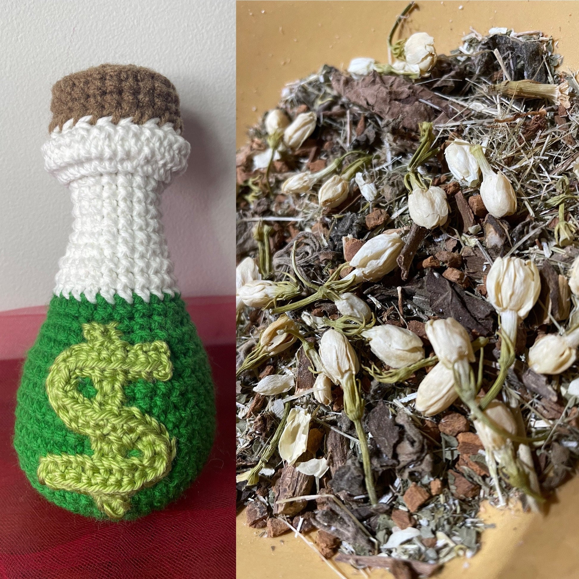 Herbal Magic Crochet Potion Bottles - Choose from 7 Different Potions