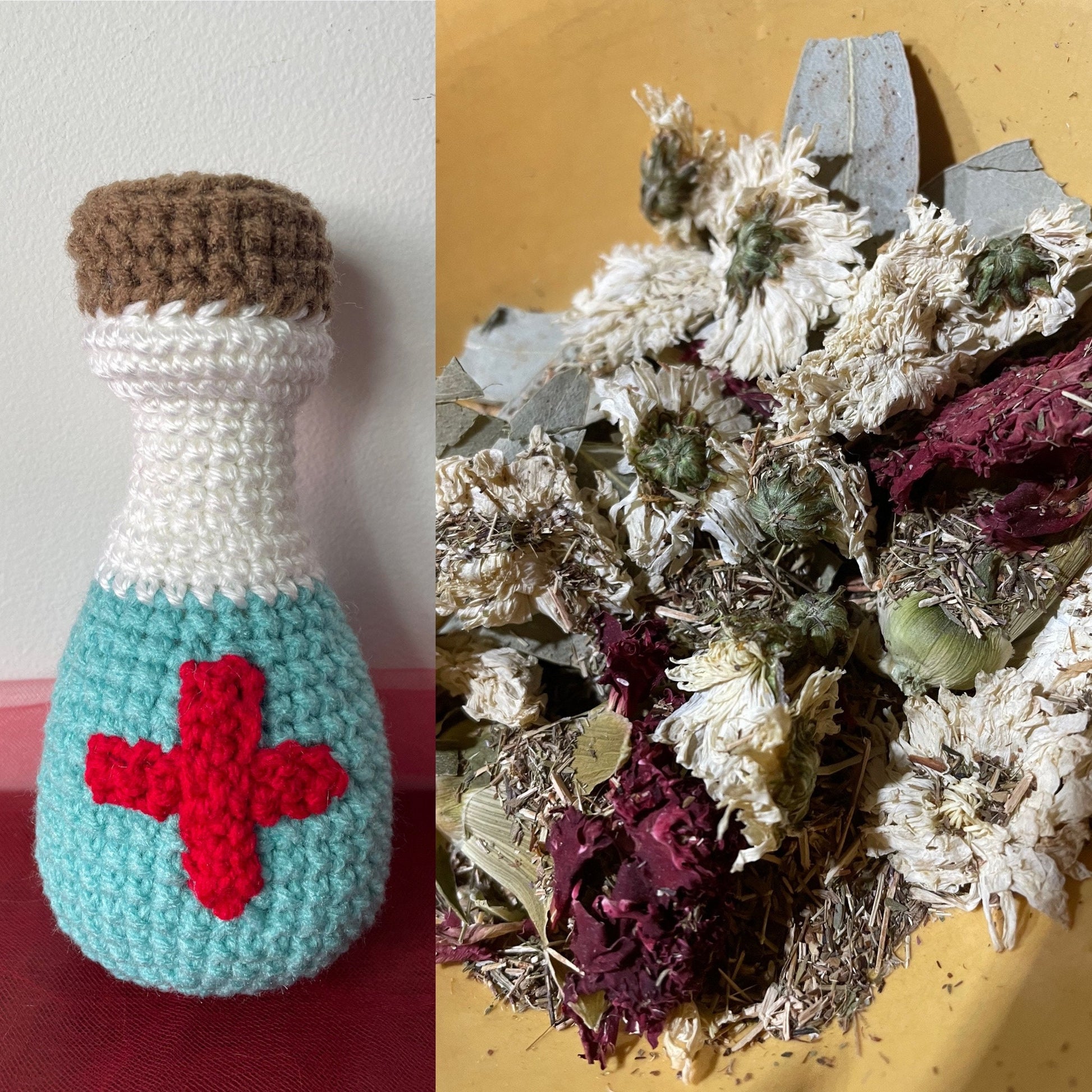 Herbal Magic Crochet Potion Bottles - Choose from 7 Different Potions