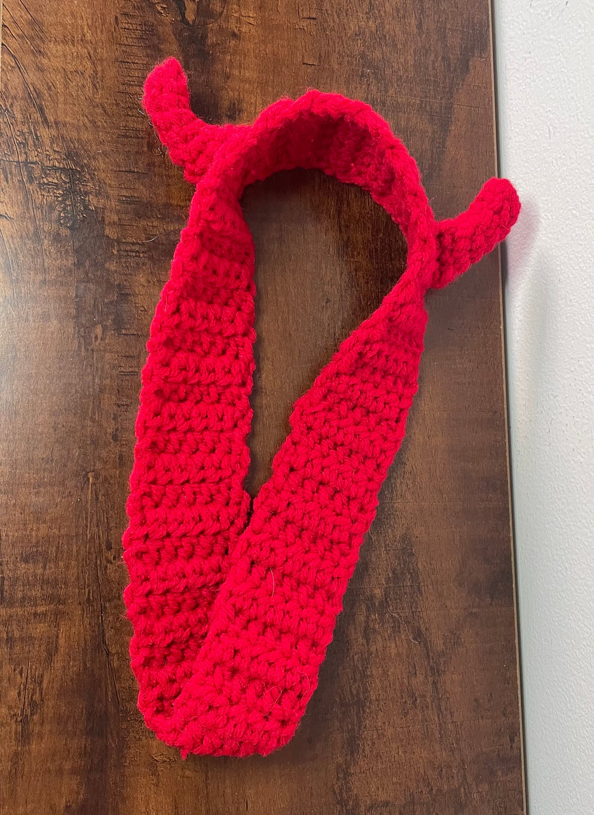 Crochet Lil Red Devil Horn Headband / Goth Punk Unique Gift