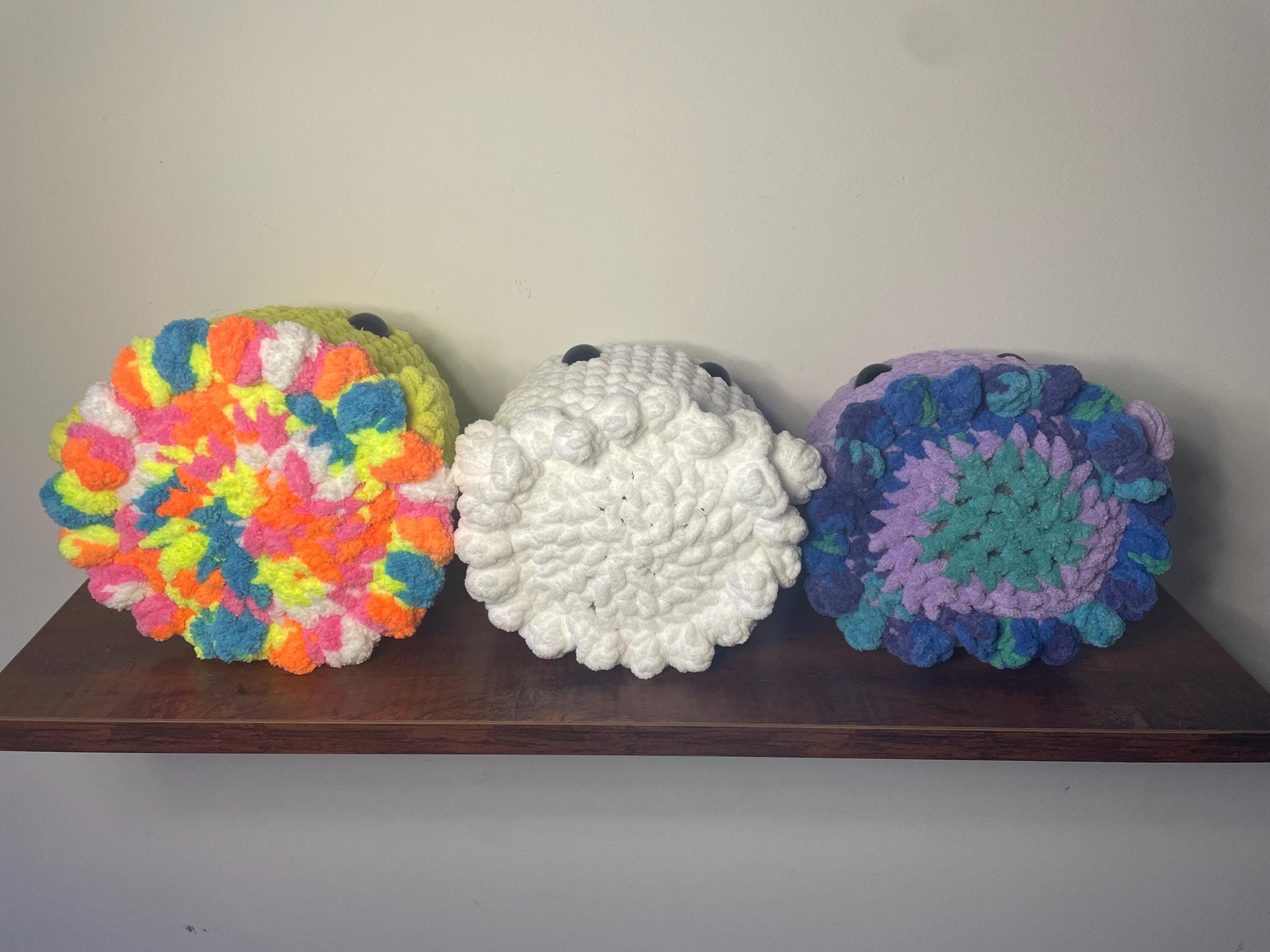 Handmade Crochet Ghost Buddy Plush / Multicolor Amigurumi Unique Gift