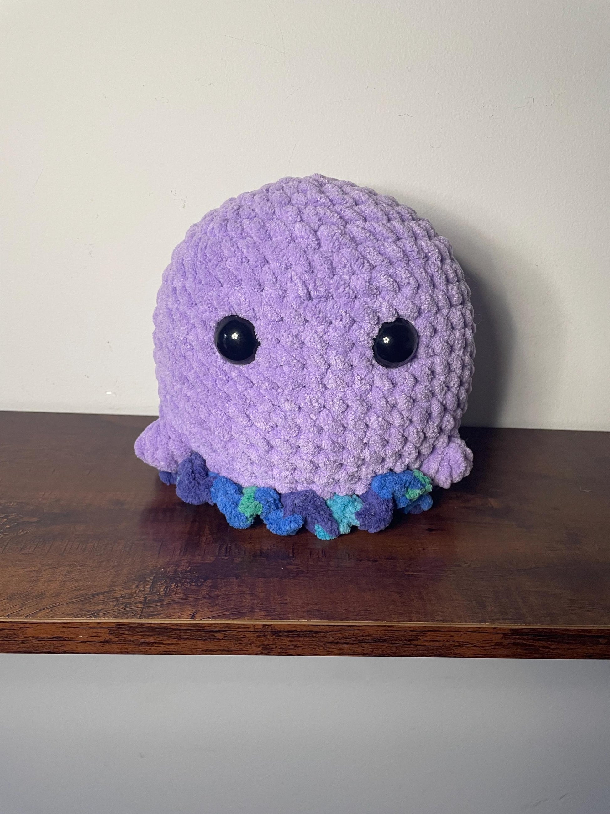 Handmade Crochet Ghost Buddy Plush / Multicolor Amigurumi Unique Gift