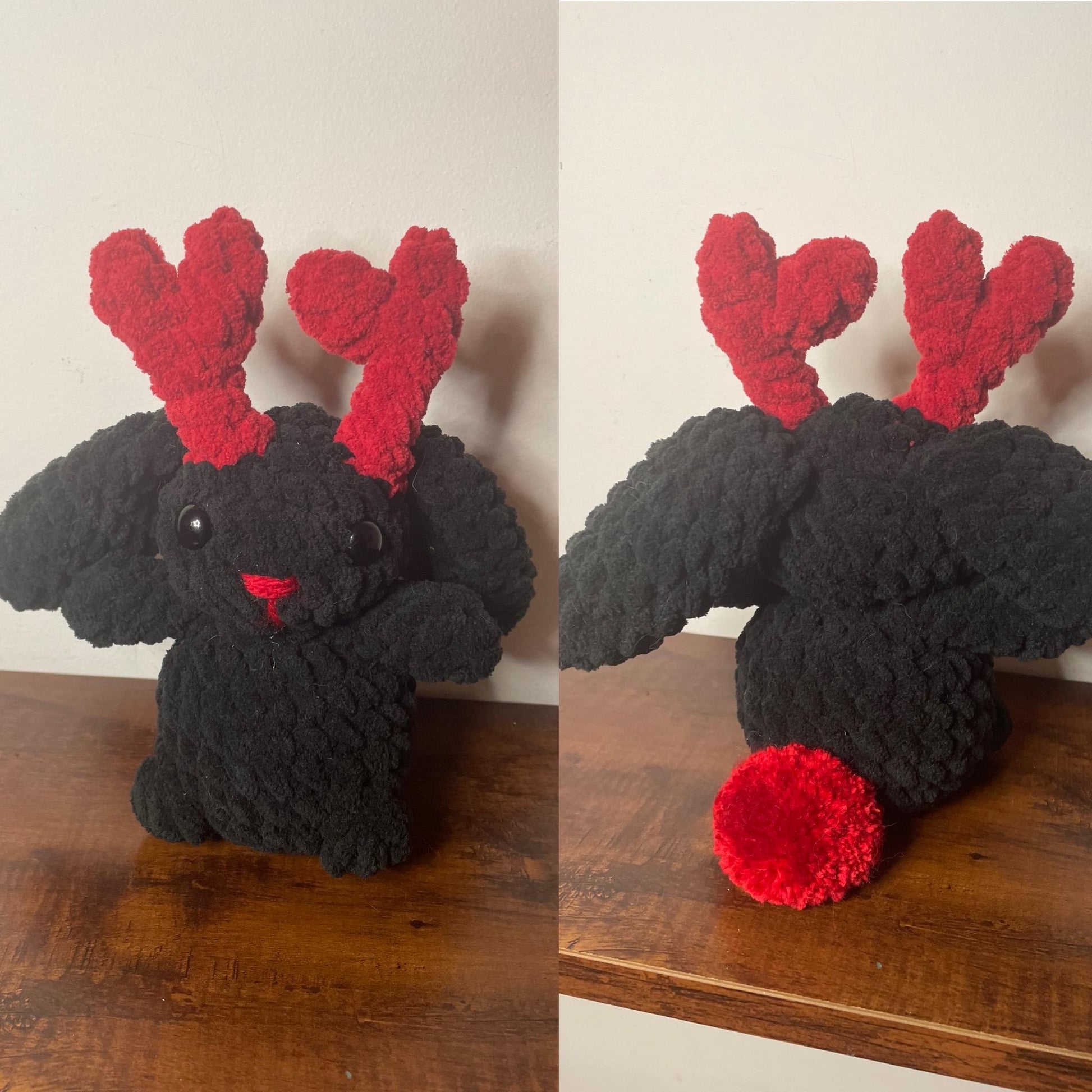 Handmade Crochet Chubby Jackalope in 4 Colors / Cute Cryptid Amigurumi