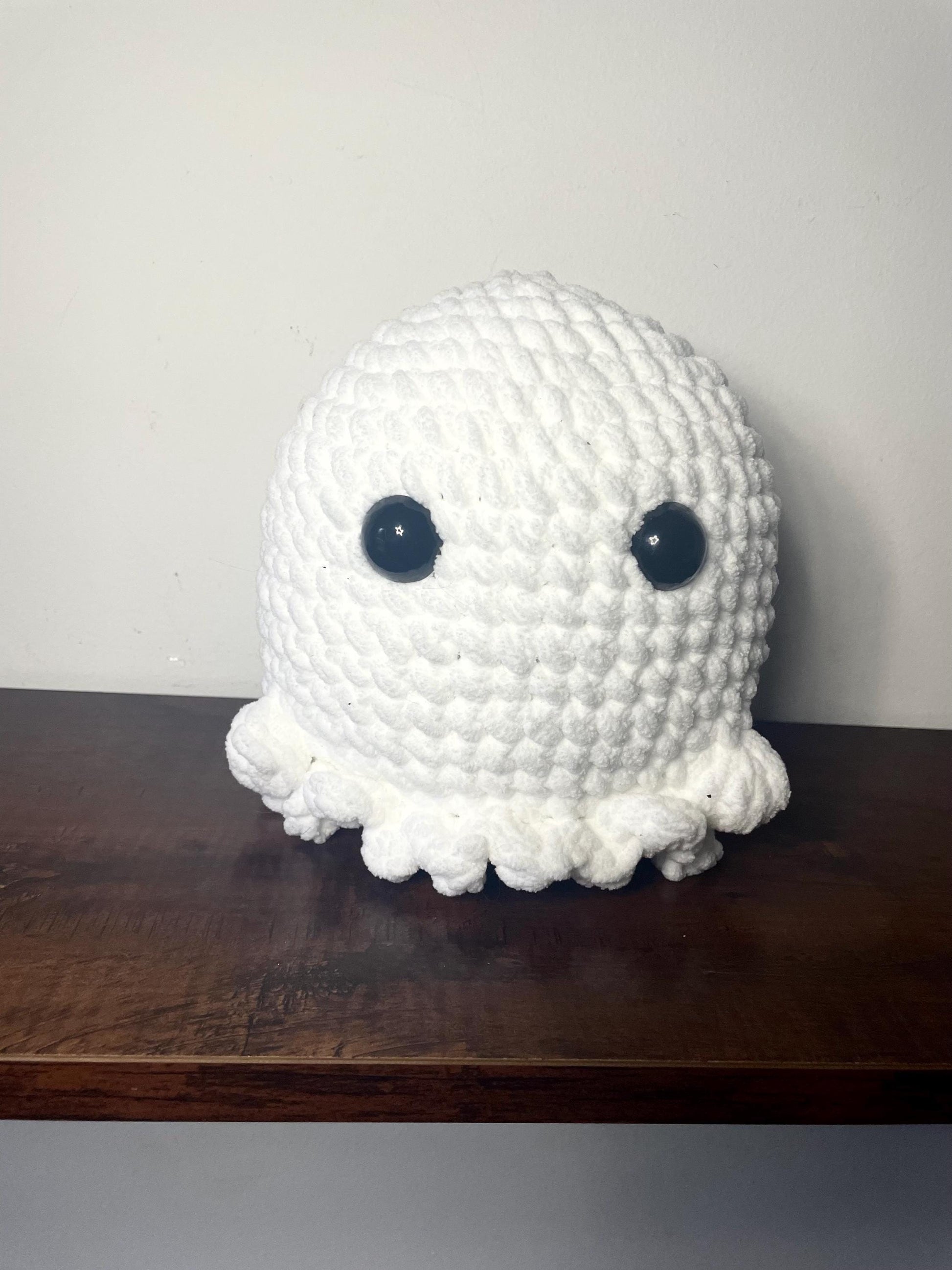 Handmade Crochet Ghost Buddy Plush / Multicolor Amigurumi Unique Gift
