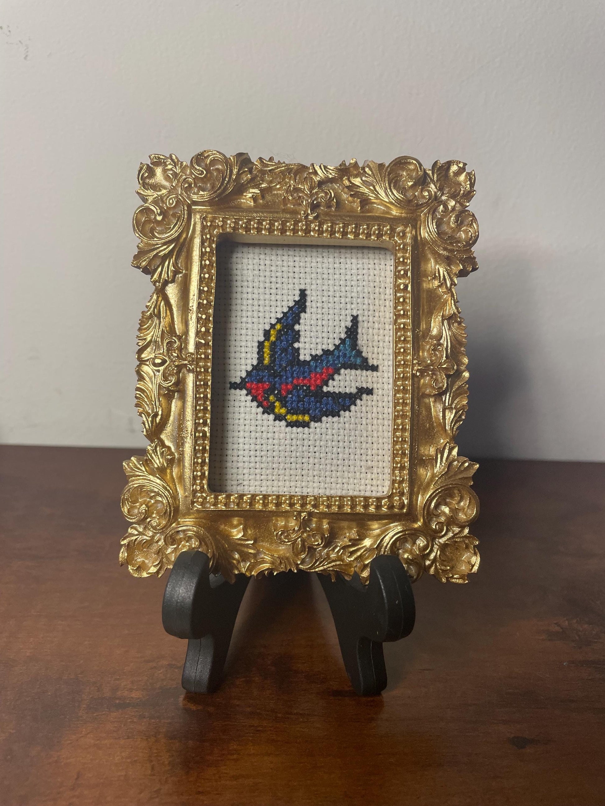 Handmade Cross Stitch Framed Minis Tattoo Style