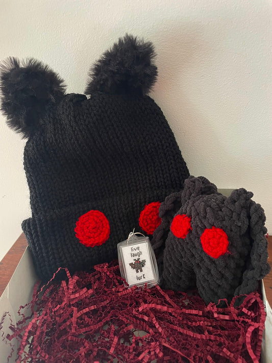 Crochet and Cross Stitch Mothman Gift Set