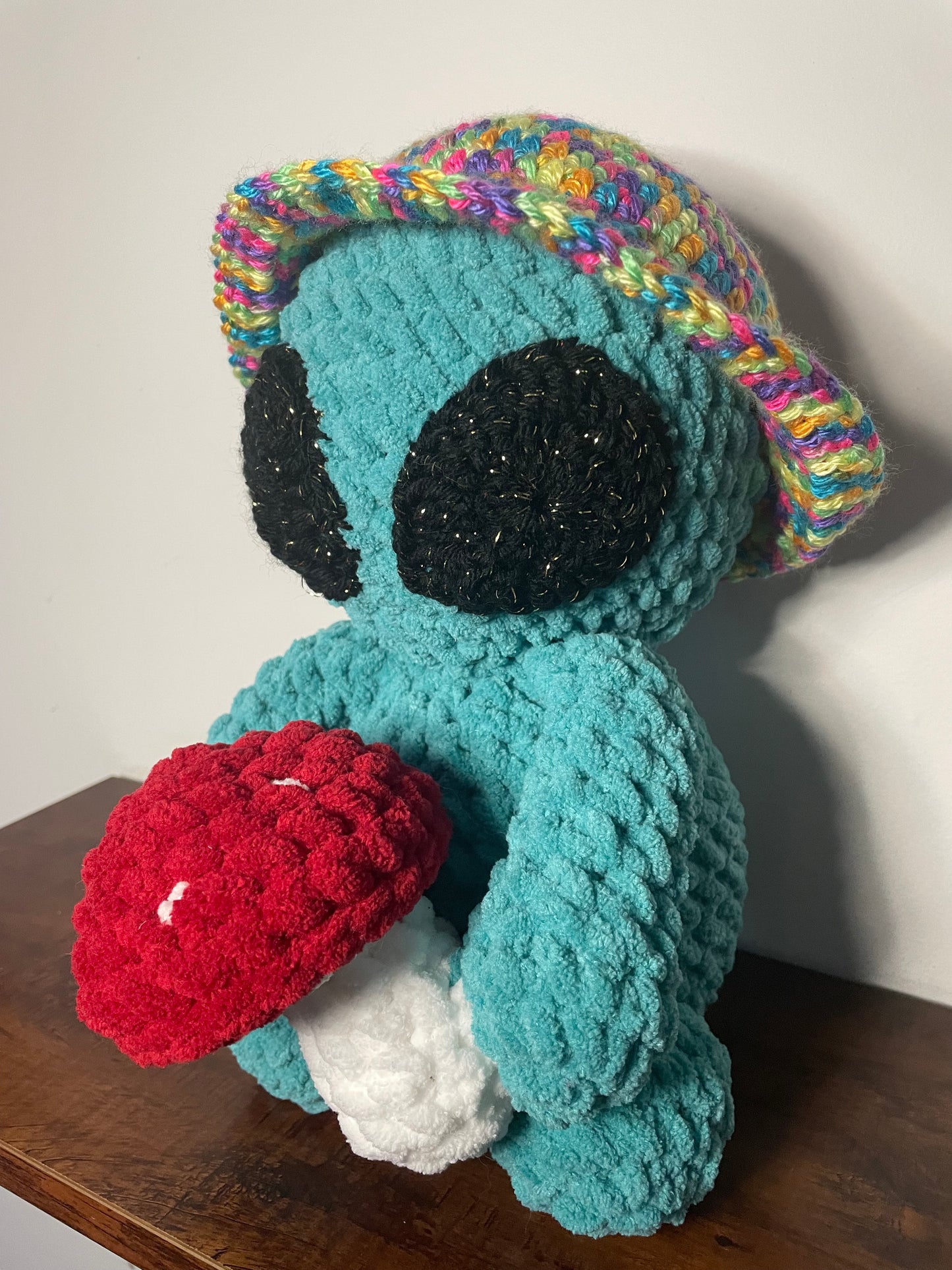 Crochet Mushroom Alien Plush