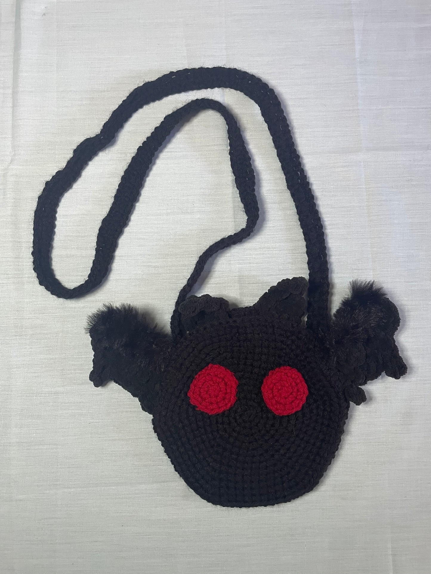 Crochet Mini Mothman Crossbody Bag