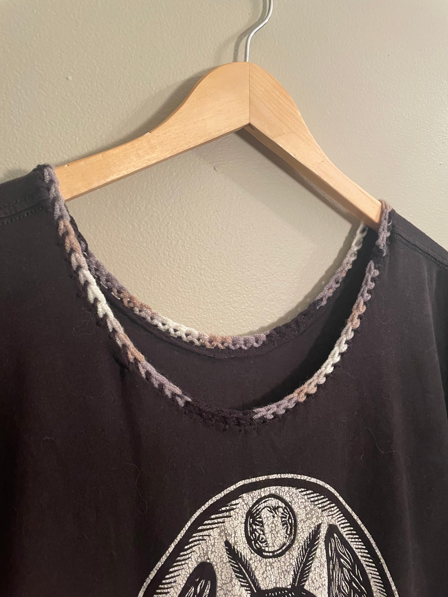 Cryptid Thrifted Upcycled Mothman Tshirt Dress Size 2XL