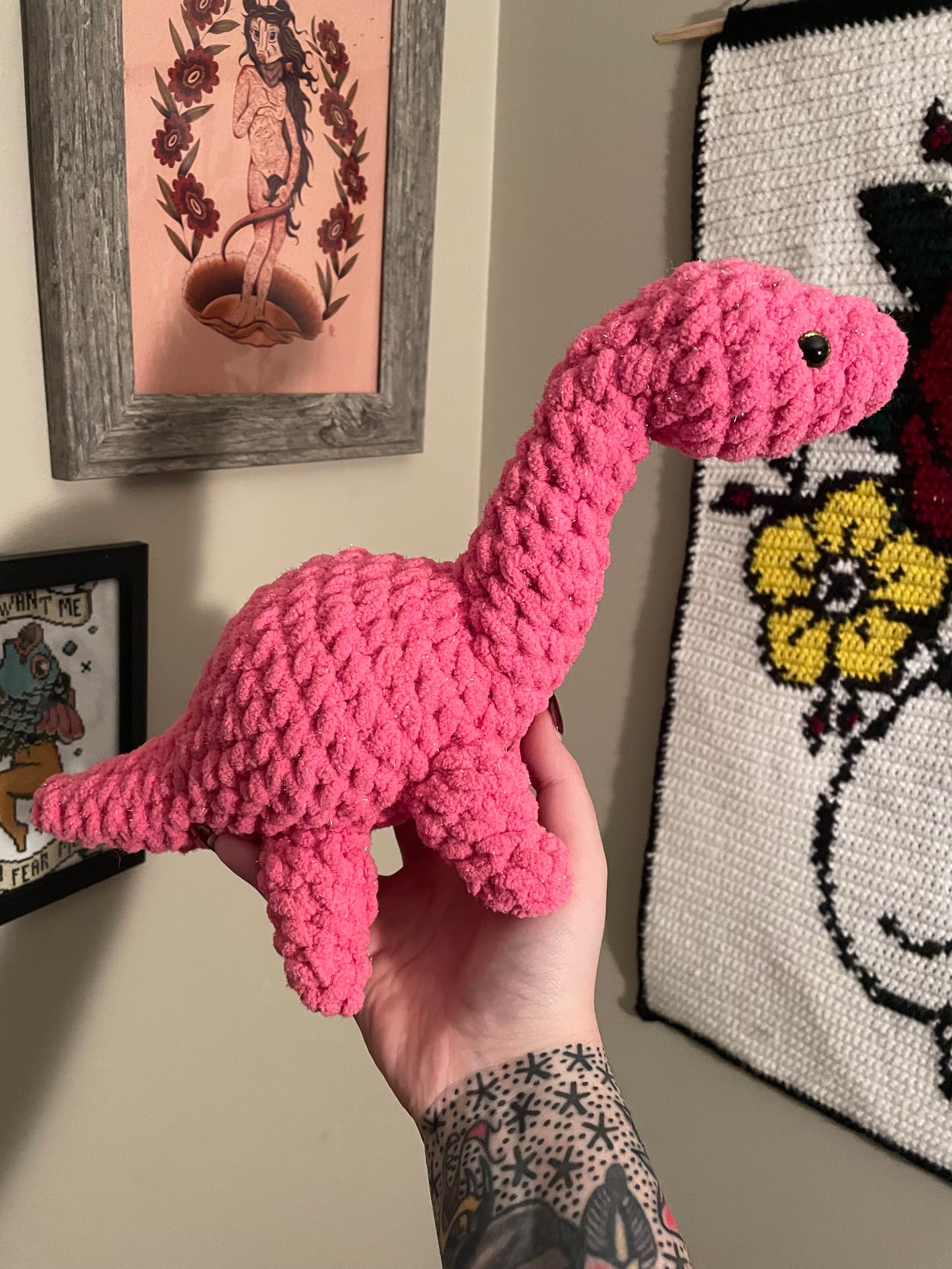 Crochet Sparkly Nessie Plush