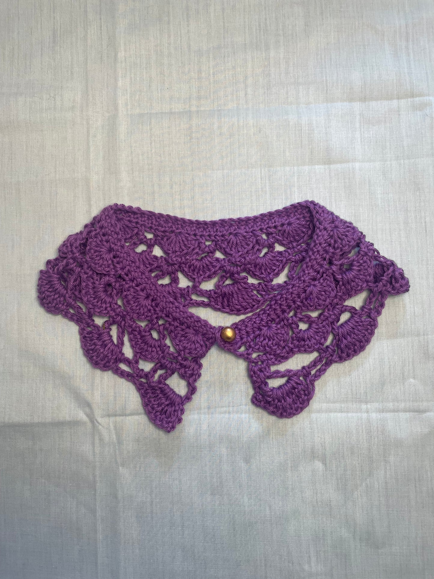 Crochet Purple Lace Collar