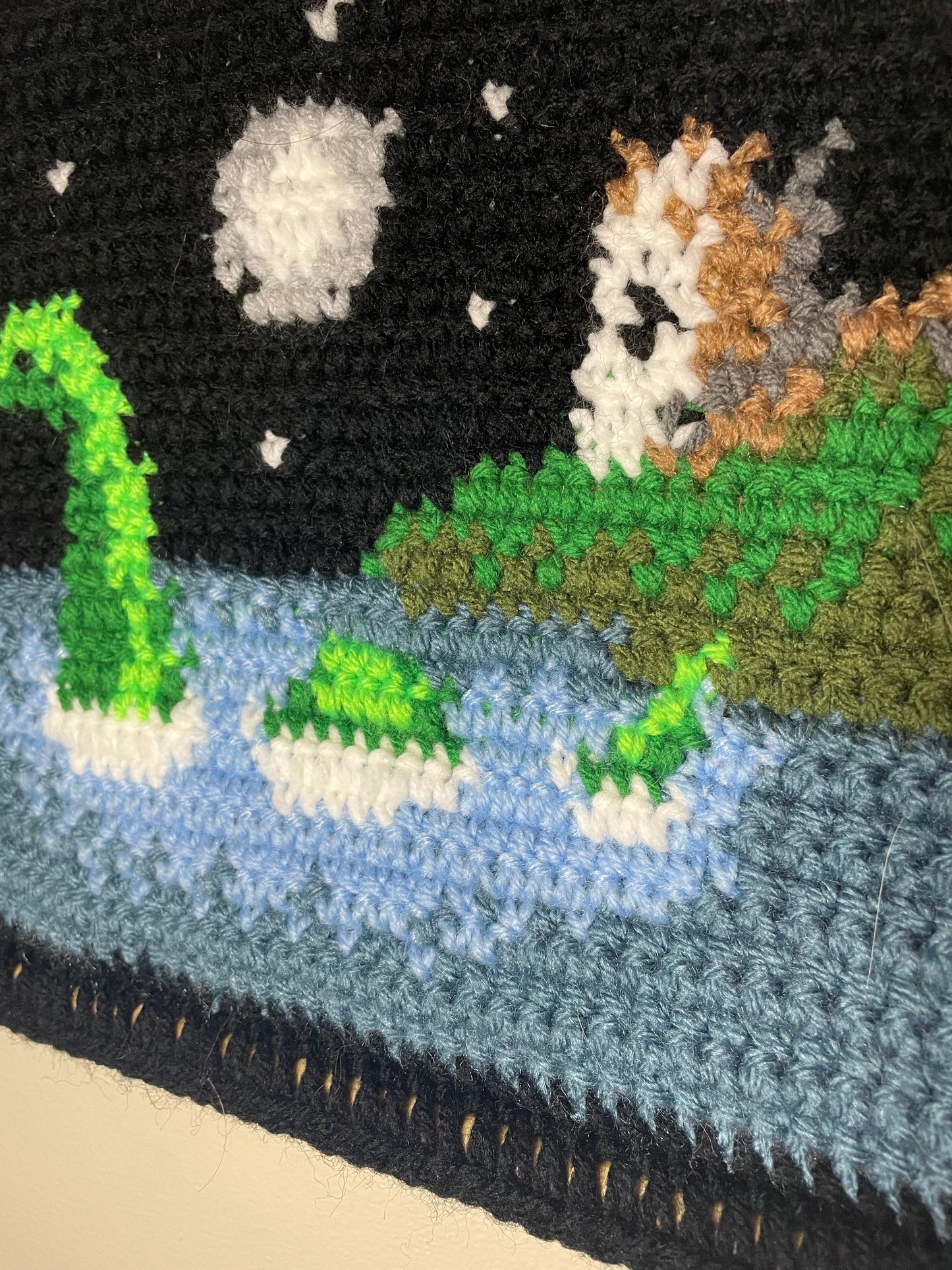 Crochet Moonlight Nessie Hanging Tapestry