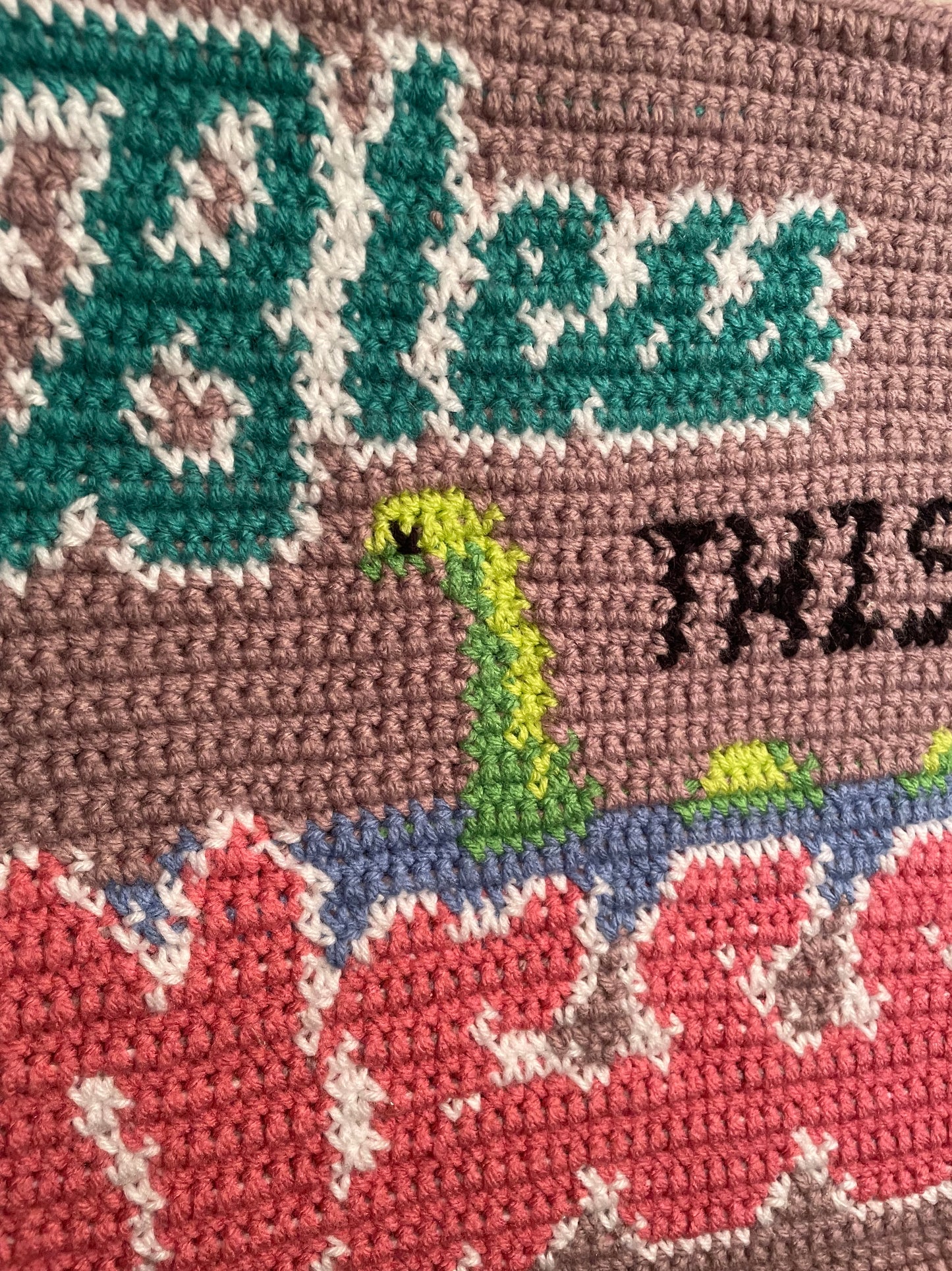 Crochet Bless This Ness Hanging Tapestry