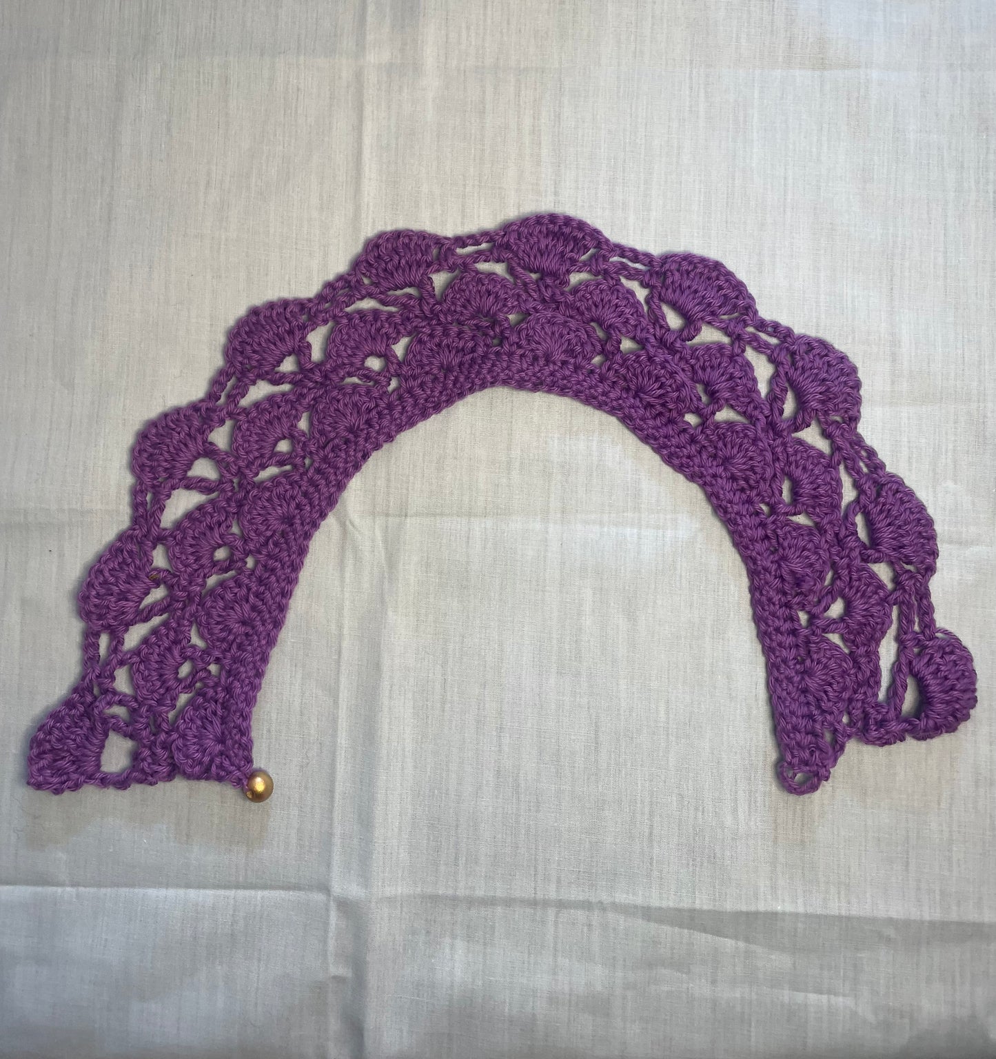 Crochet Purple Lace Collar