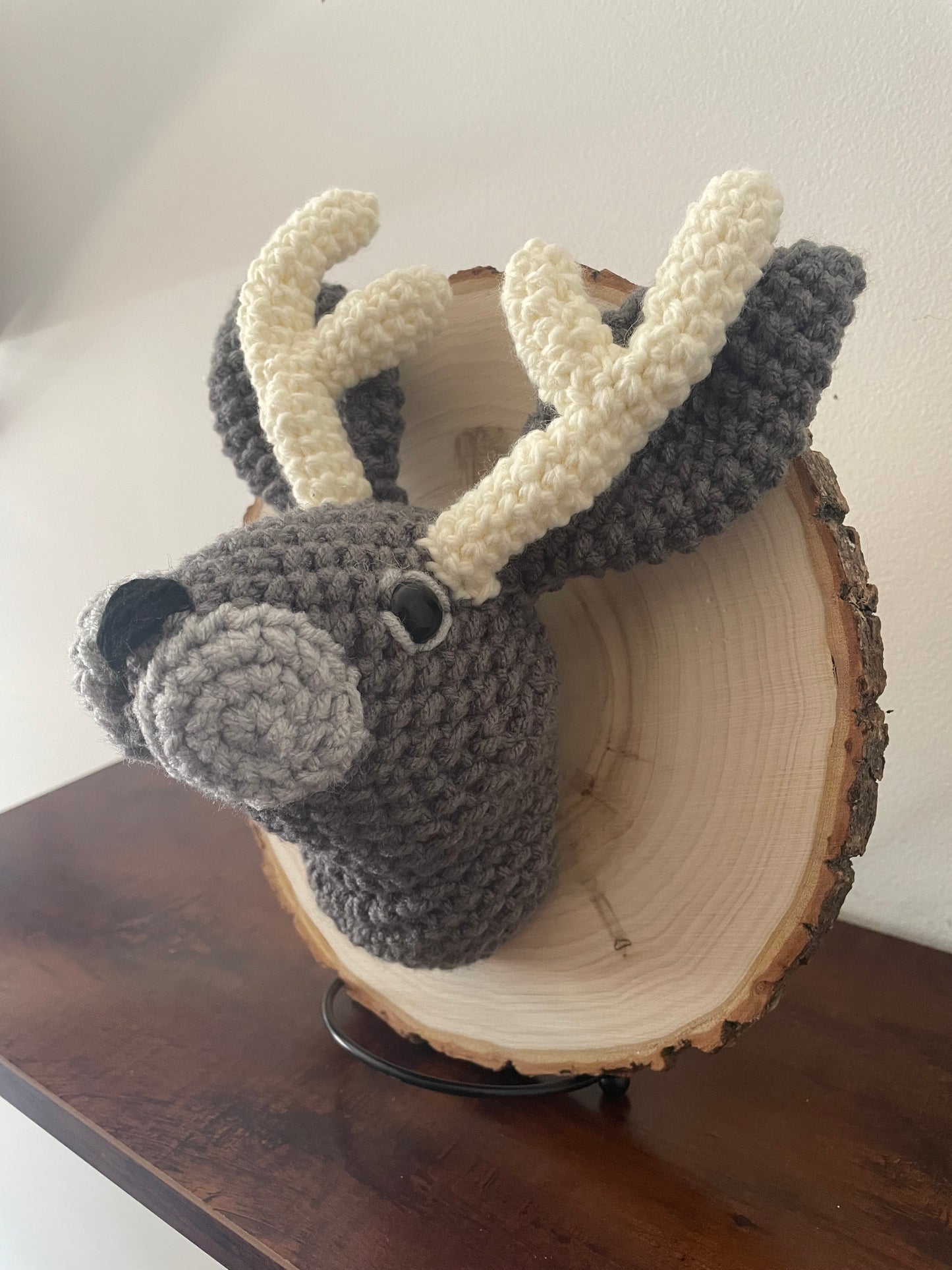 Crochet Mounted Jackalope Wall Hanging