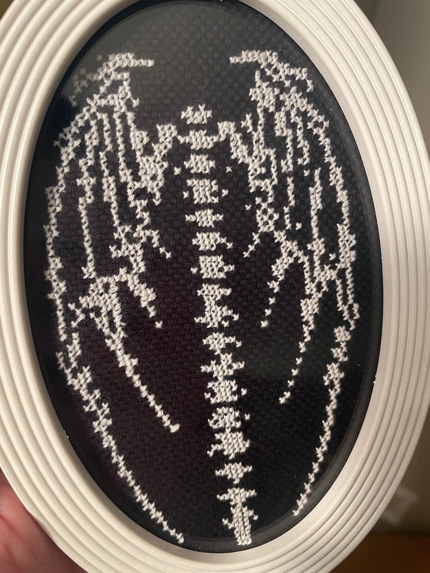 Cross Stitch Dragon Wings Framed