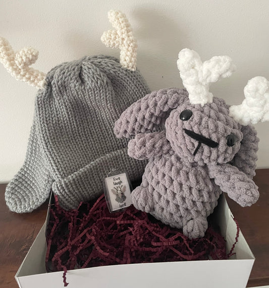 Crochet and Cross Stitch Jackalope Gift Set