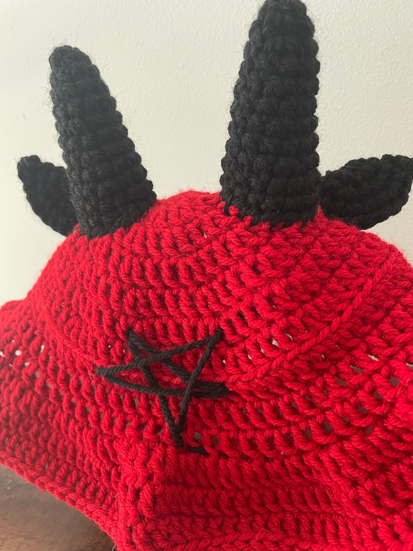 Crochet Baphomet Bucket Hat