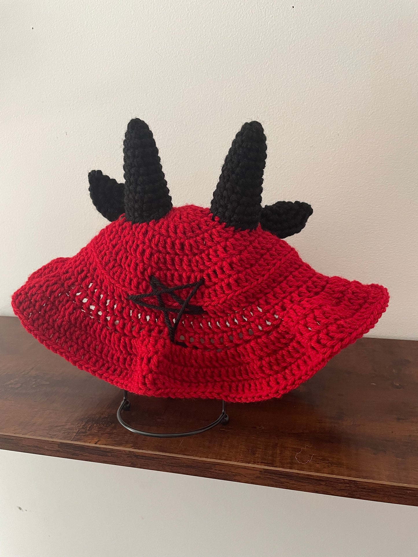 Crochet Baphomet Bucket Hat
