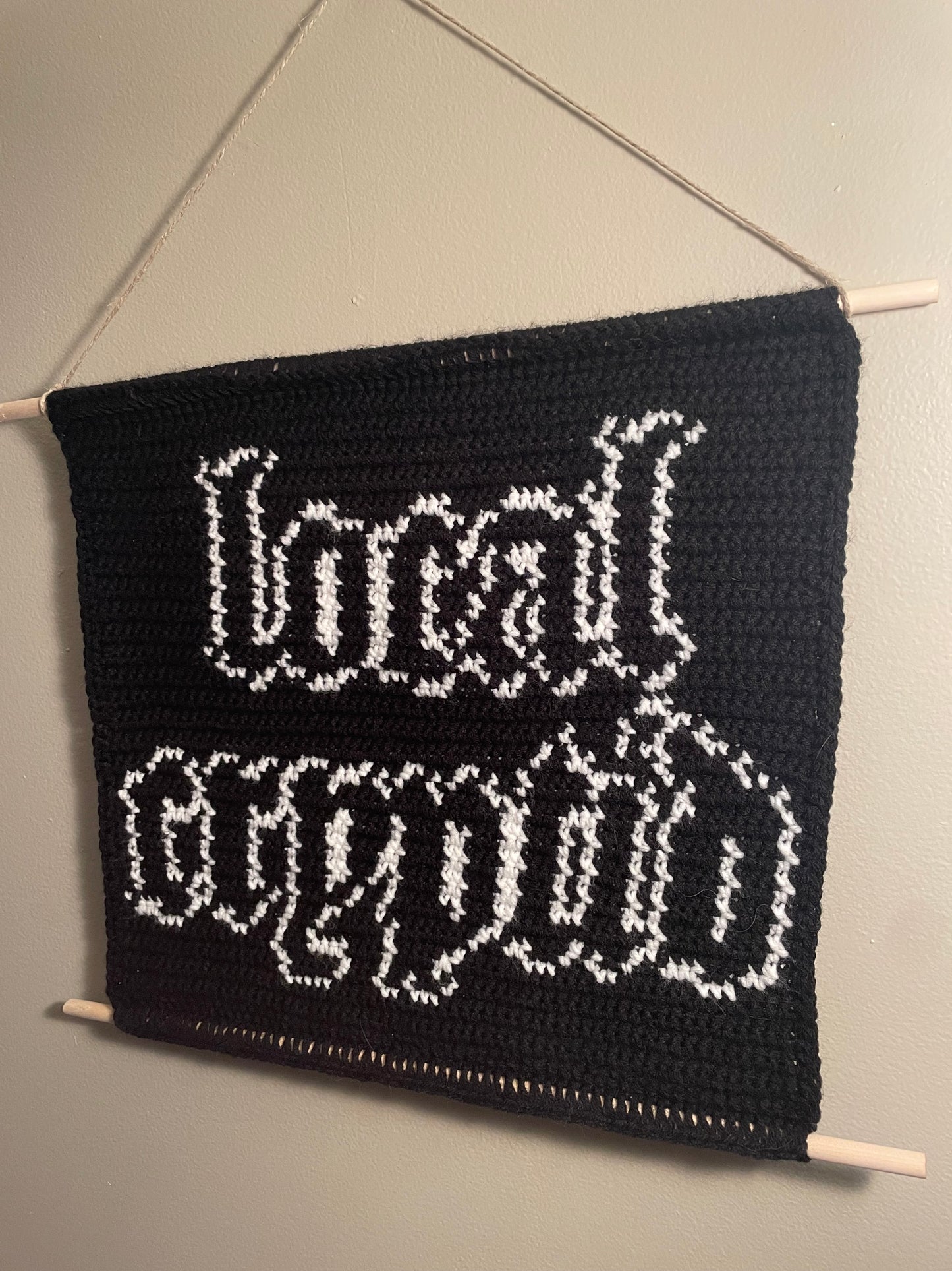 Crochet Local Cryptid Hanging Tapestry