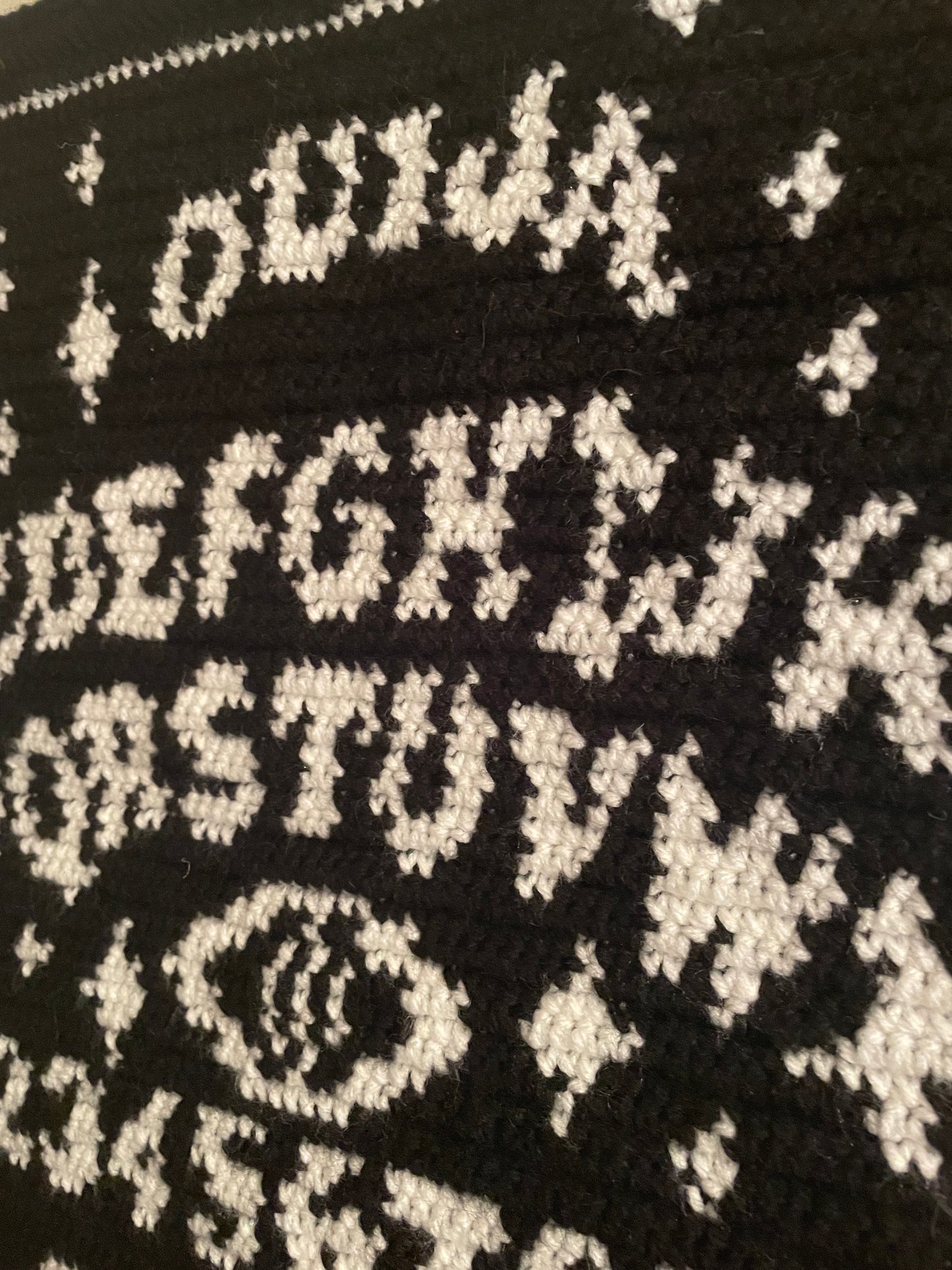 Crochet Ouija Board Hanging Tapestry