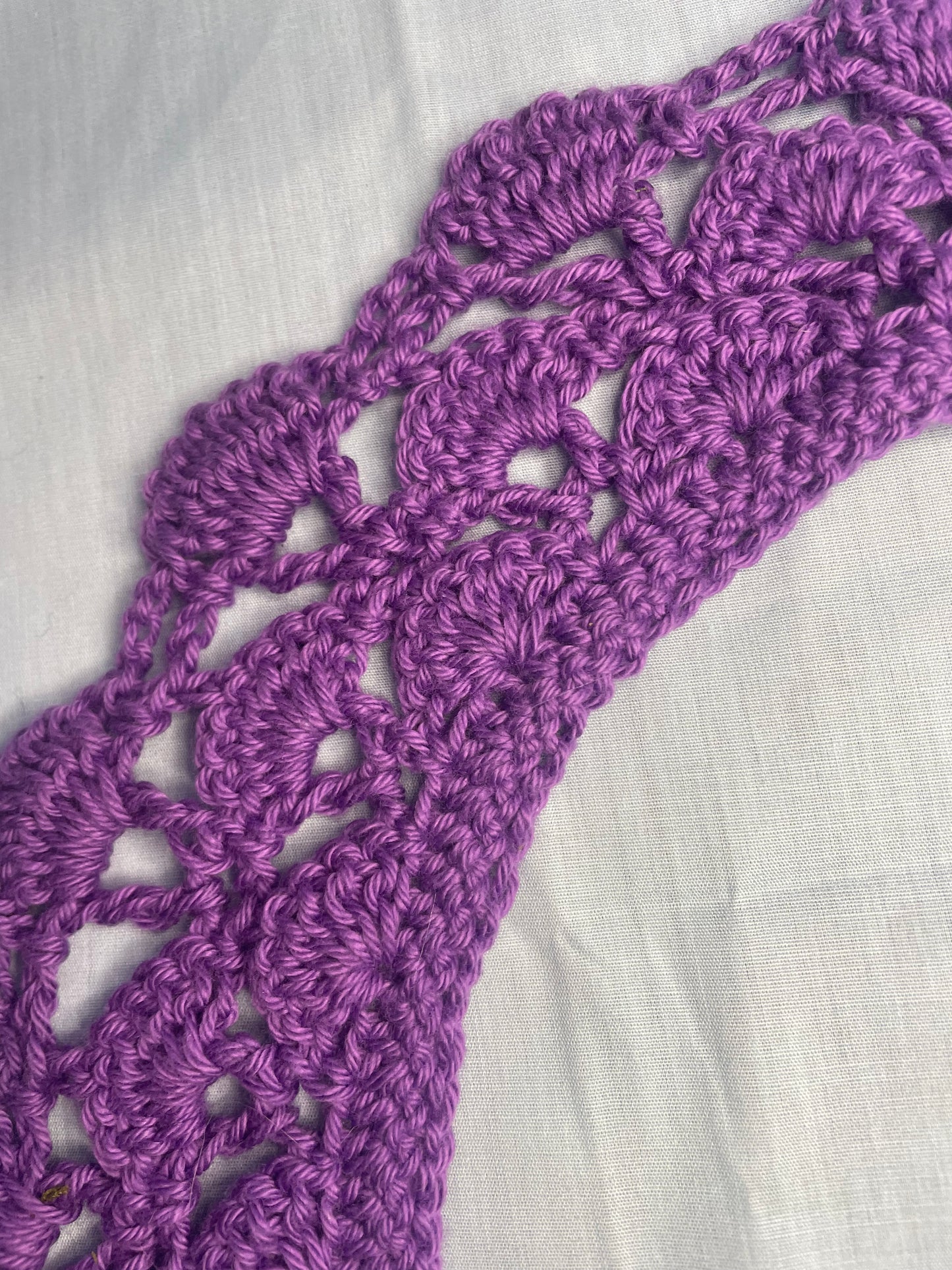 Crochet Purple Lace Collar