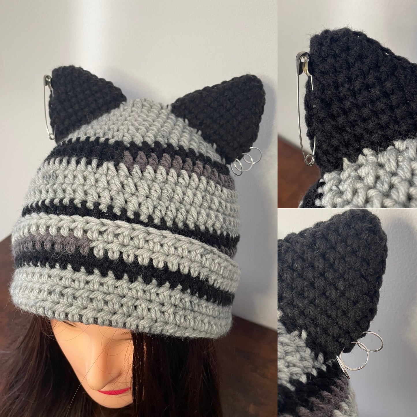 Handmade Punk Kitty Pierced Ear Hats