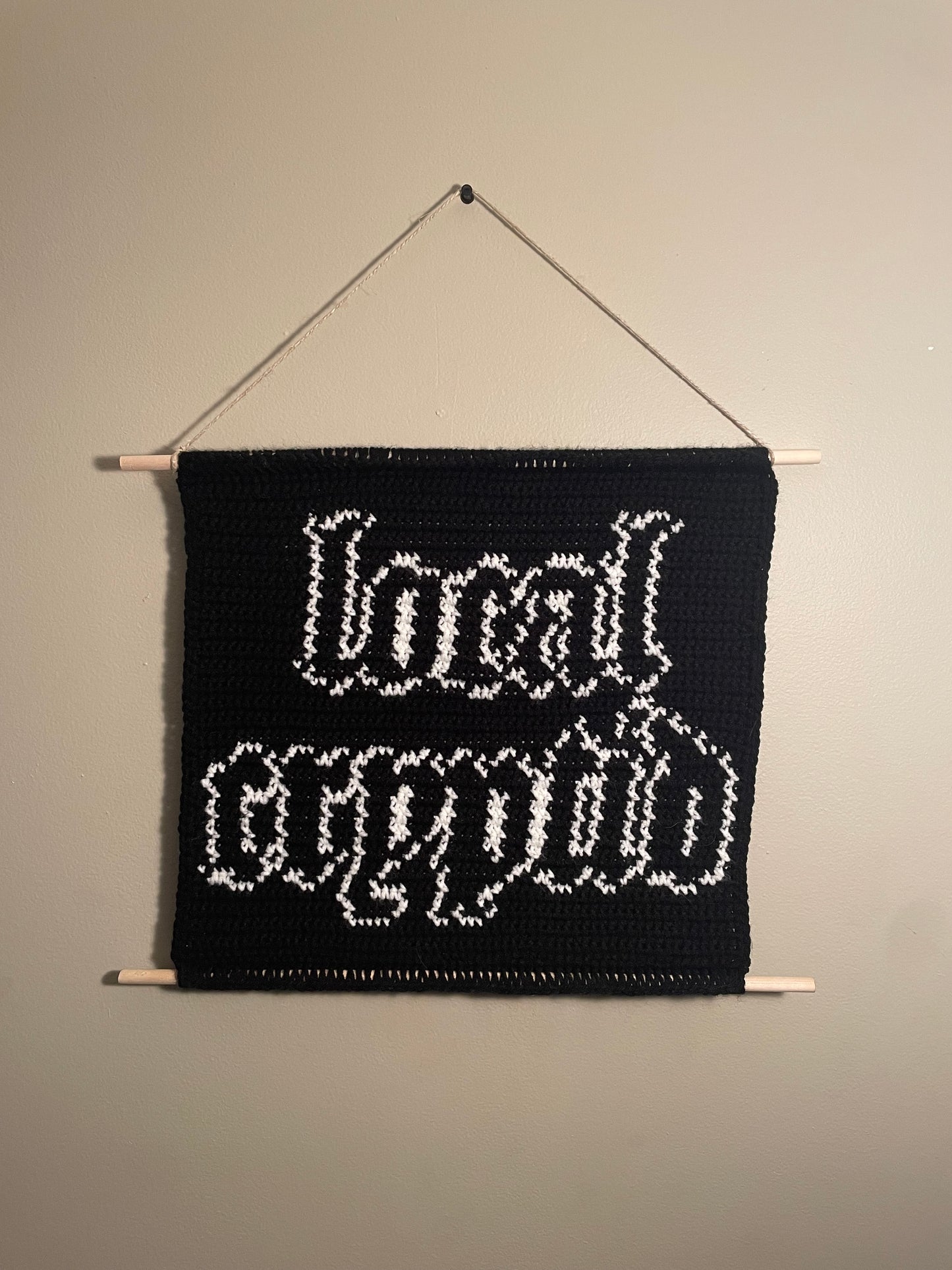 Crochet Local Cryptid Hanging Tapestry