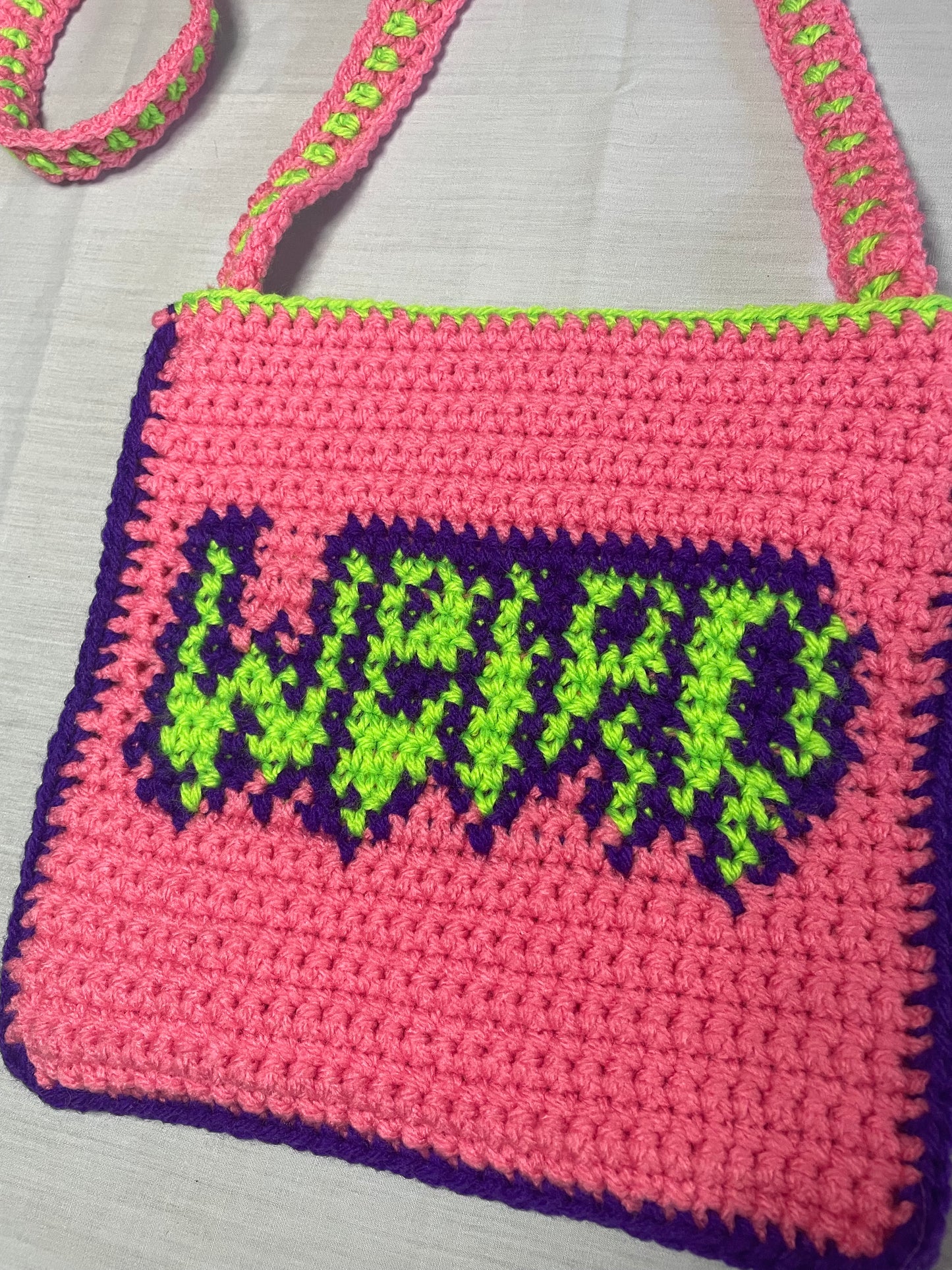 Crochet Neon Weird Crossbody Bag