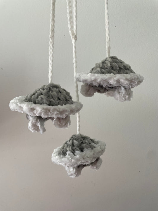 Crochet Hanging Glow in the Dark UFO