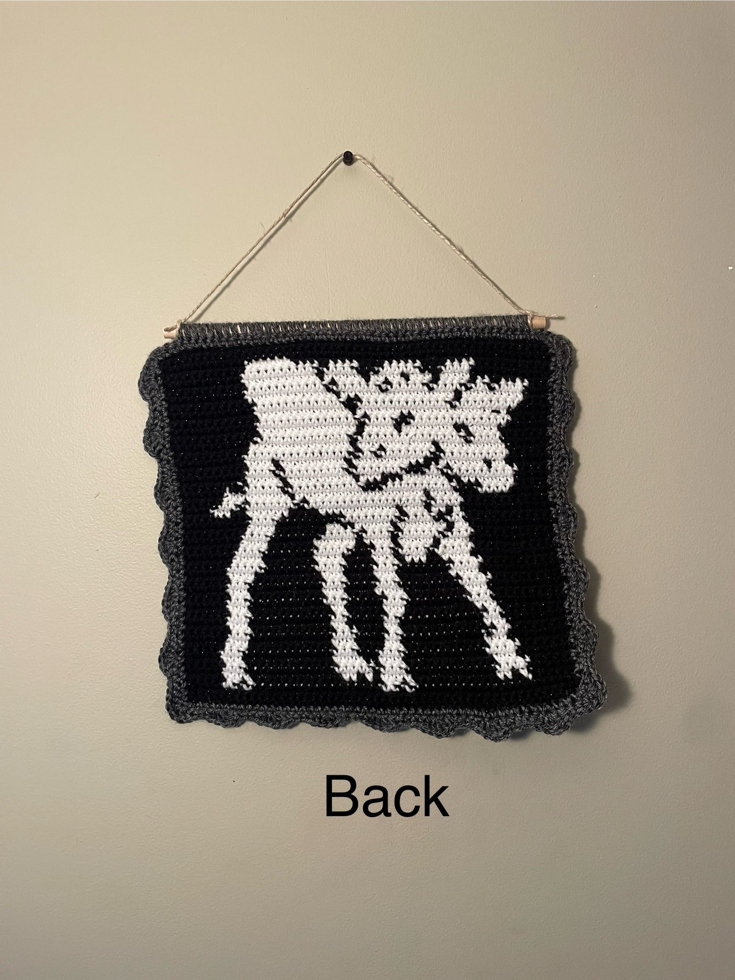 Crochet Conjoined Cow Hanging Tapestry